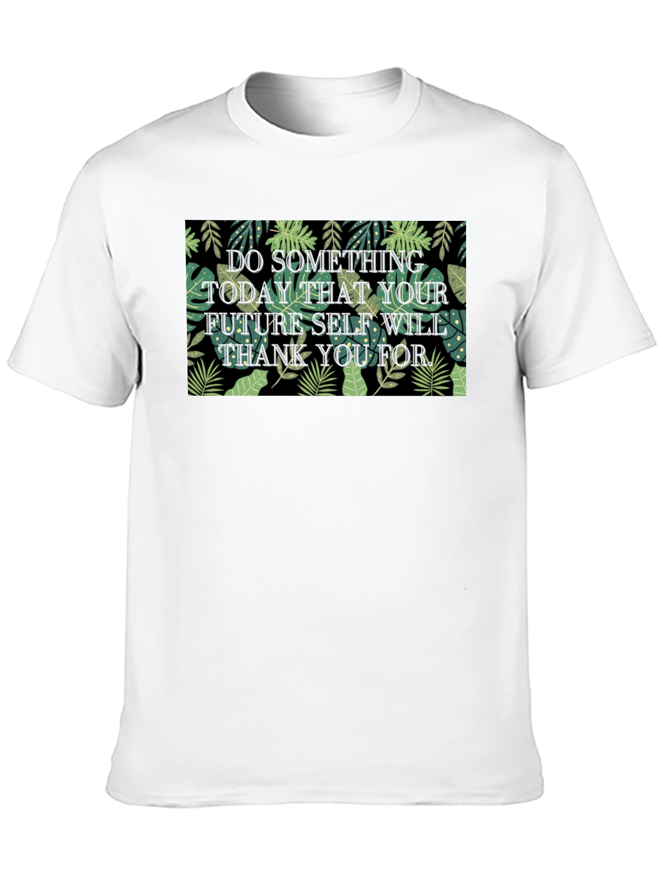 Inspirational Leaf Print T-Shirt