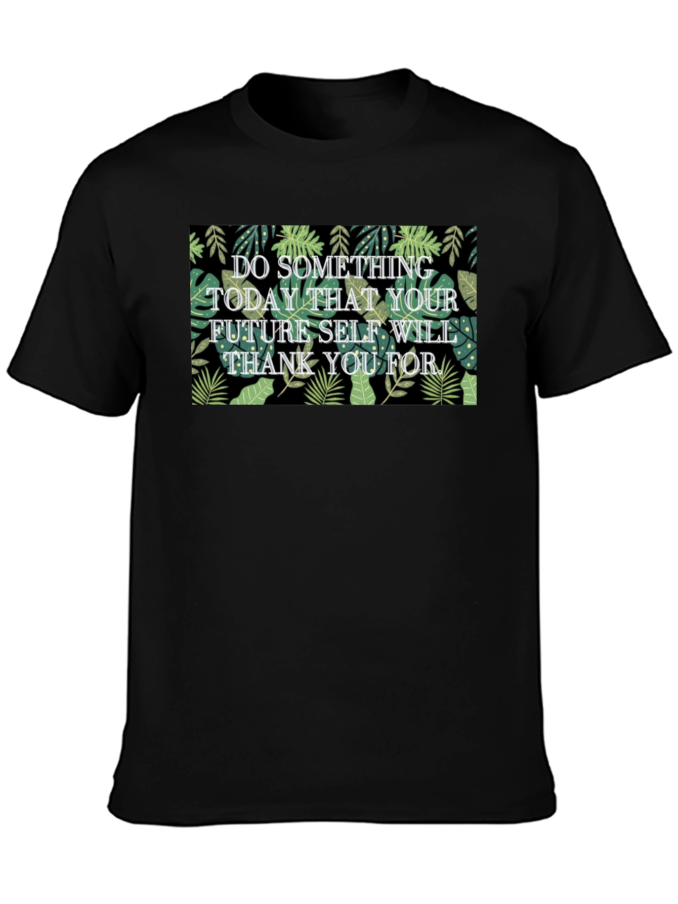 Inspirational Leaf Print T-Shirt