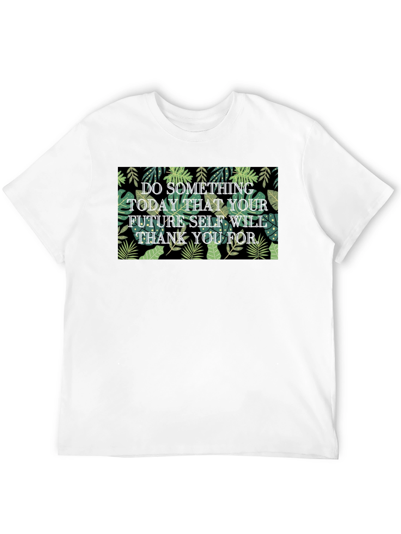 Inspirational Leaf Print T-Shirt