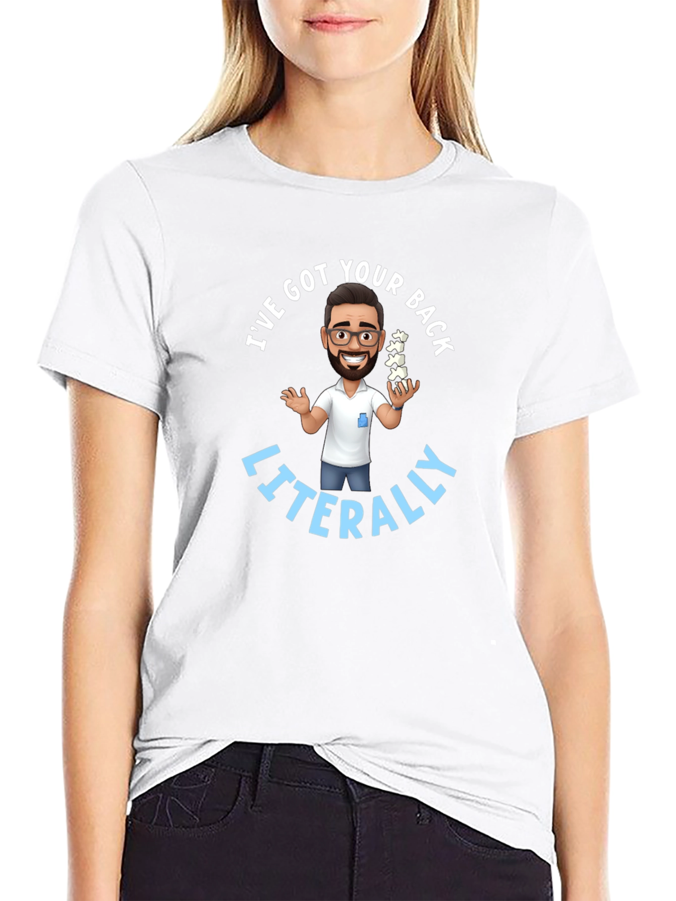 Chiropractor Ive Got Your Back Literally Black T-Shirt