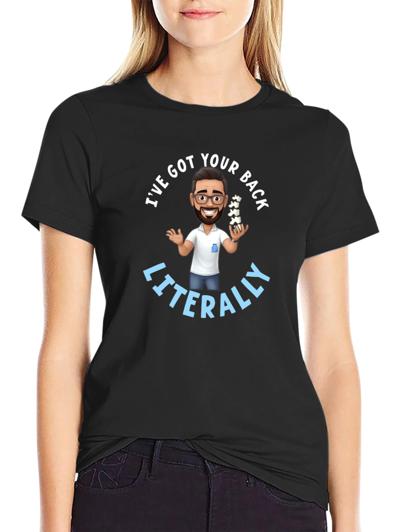 Chiropractor Ive Got Your Back Literally Black T-Shirt