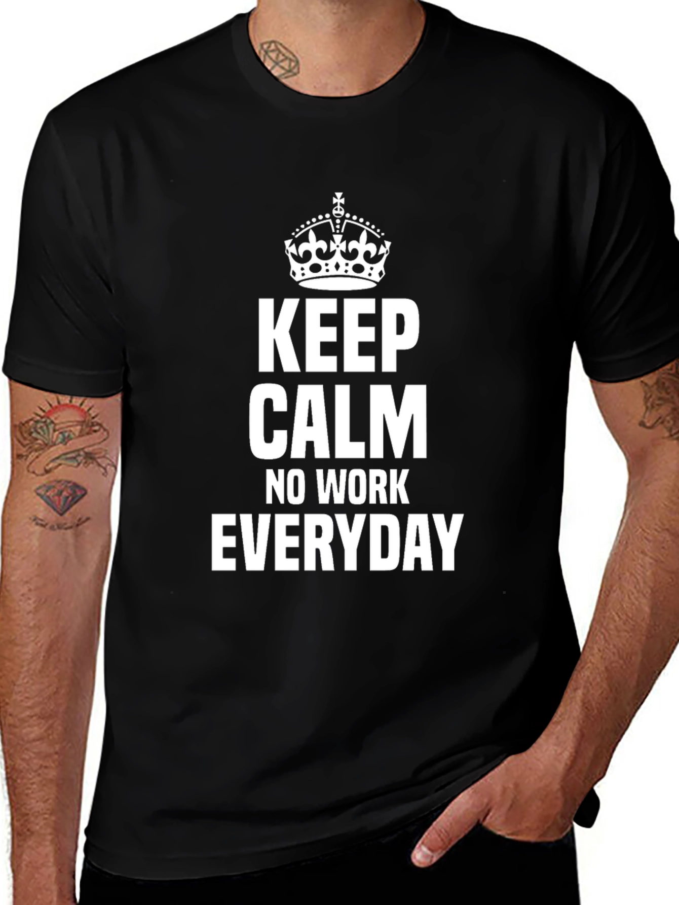 Keep Calm Everyday Black T-Shirt