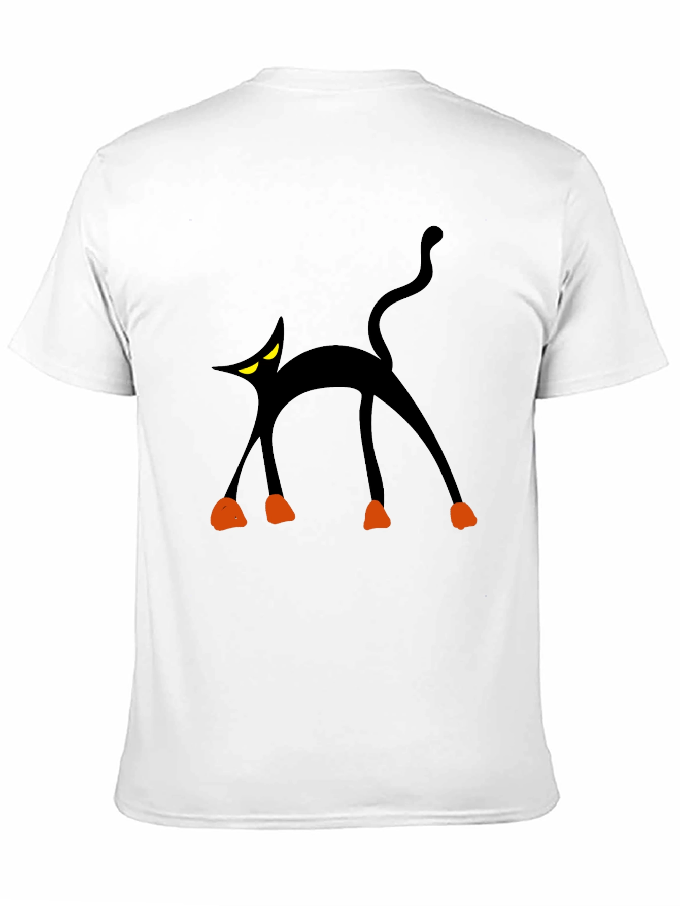 Spooky Black Cat Graphic Tee - Halloween Fun!
