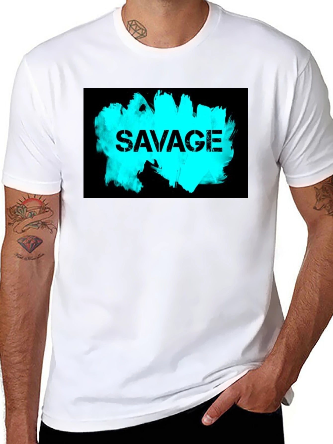 Savage Graphic Tee - Black Cotton Comfort