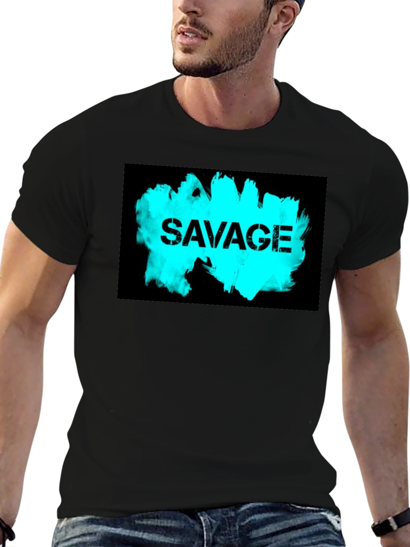 Savage Graphic Tee - Black Cotton Comfort