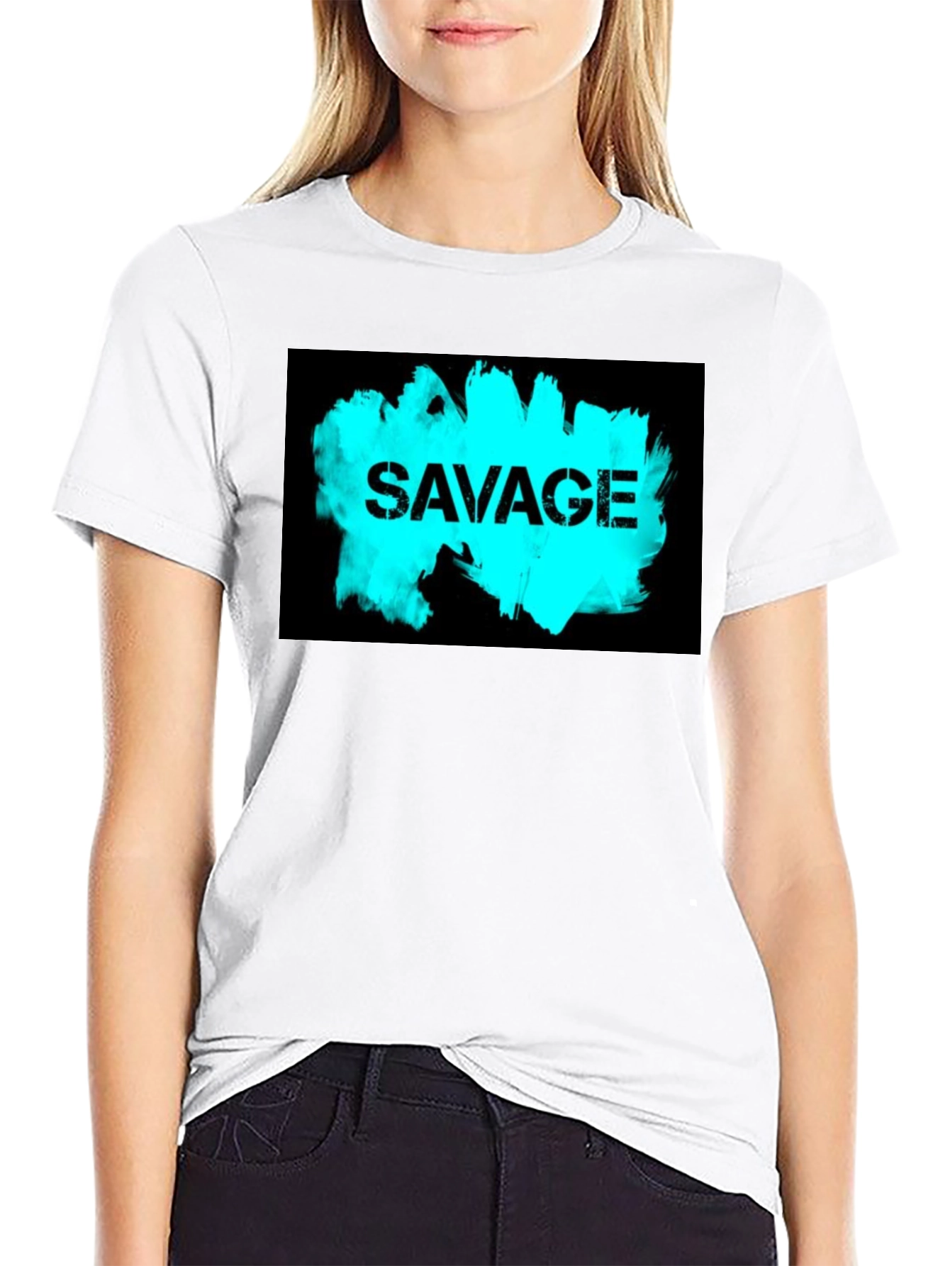 Savage Graphic Tee - Black Cotton Comfort