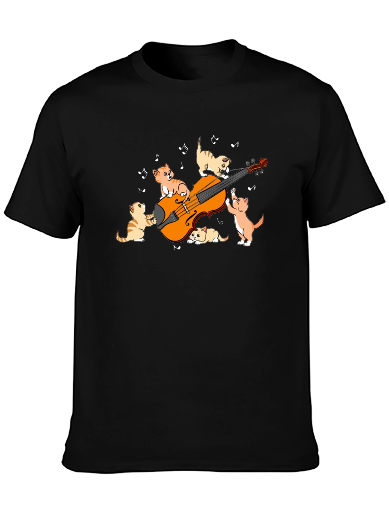 Cats Playing Violin Graphic T-Shirt