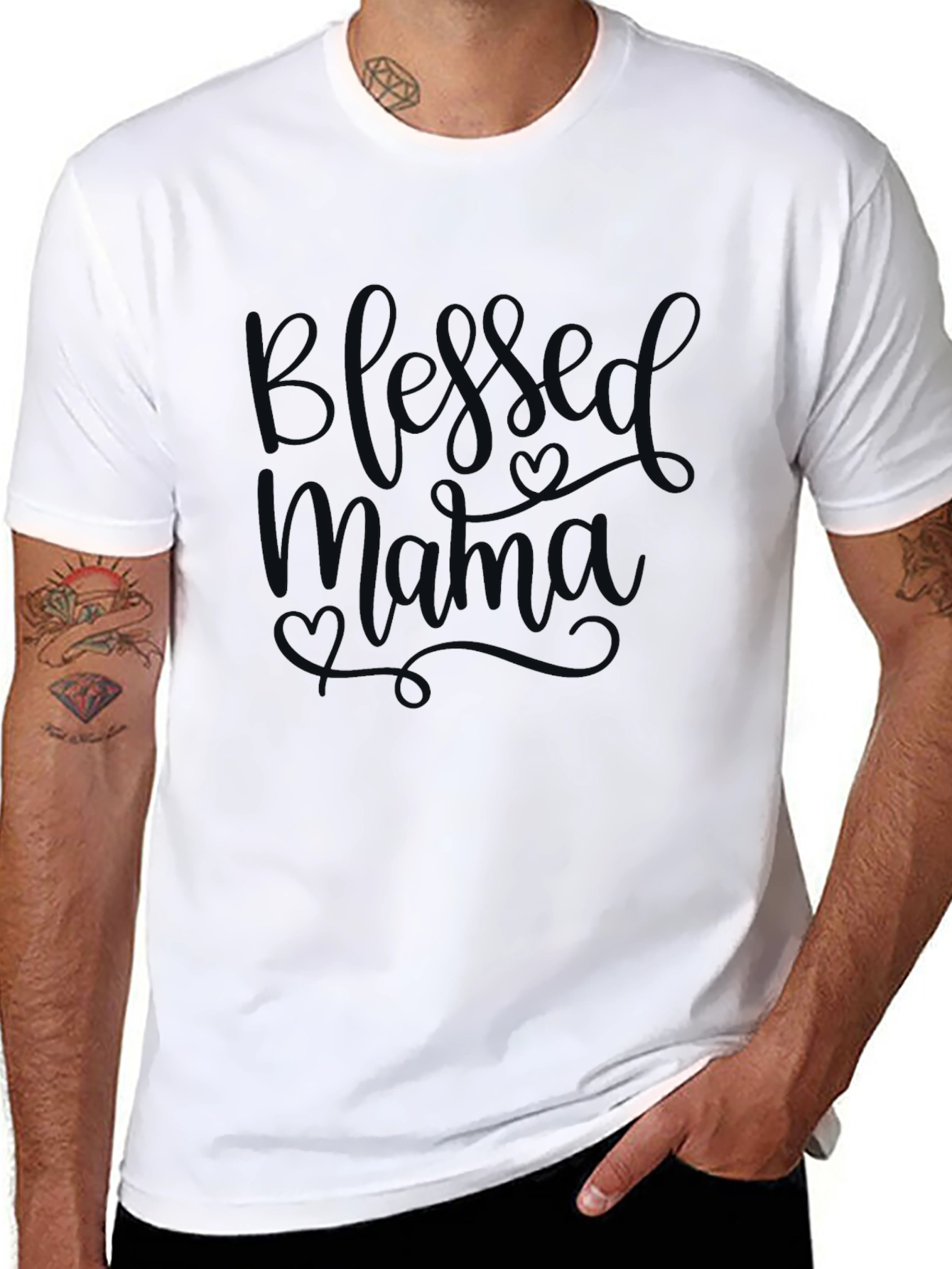 Blessed Mama Black Graphic Tee