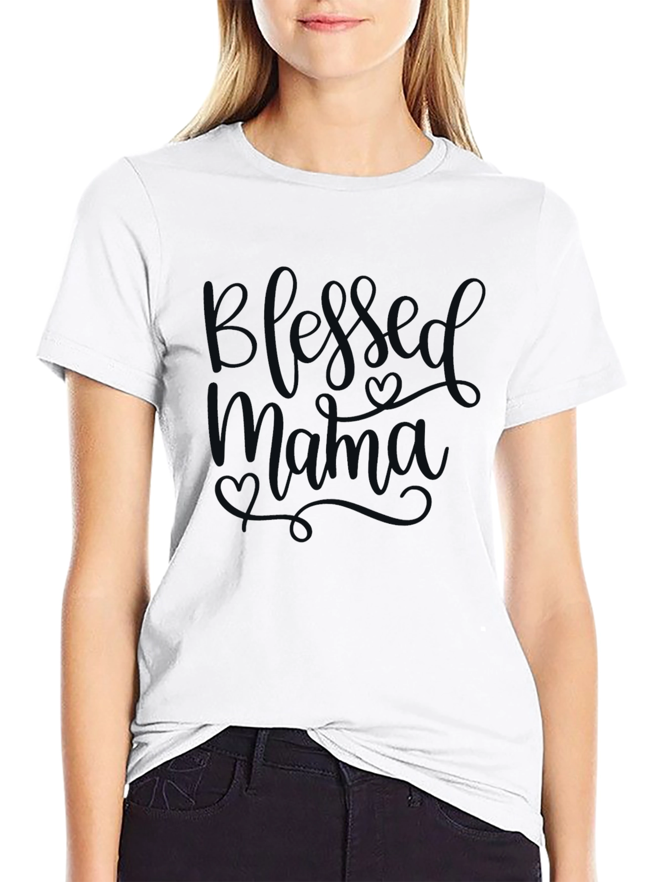 Blessed Mama Black Graphic Tee