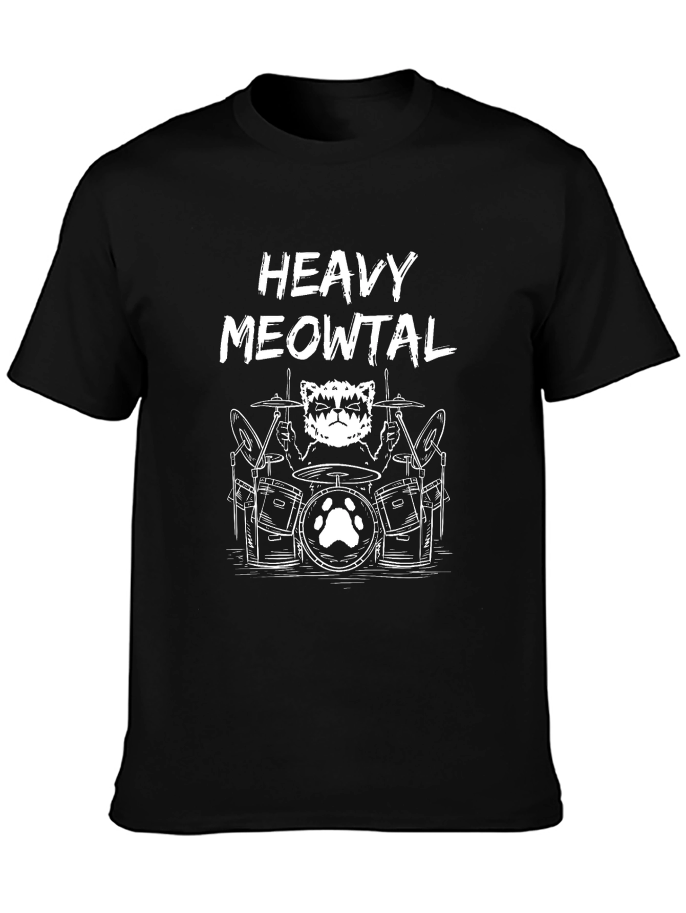 Heavy Meowtal Black T-Shirt