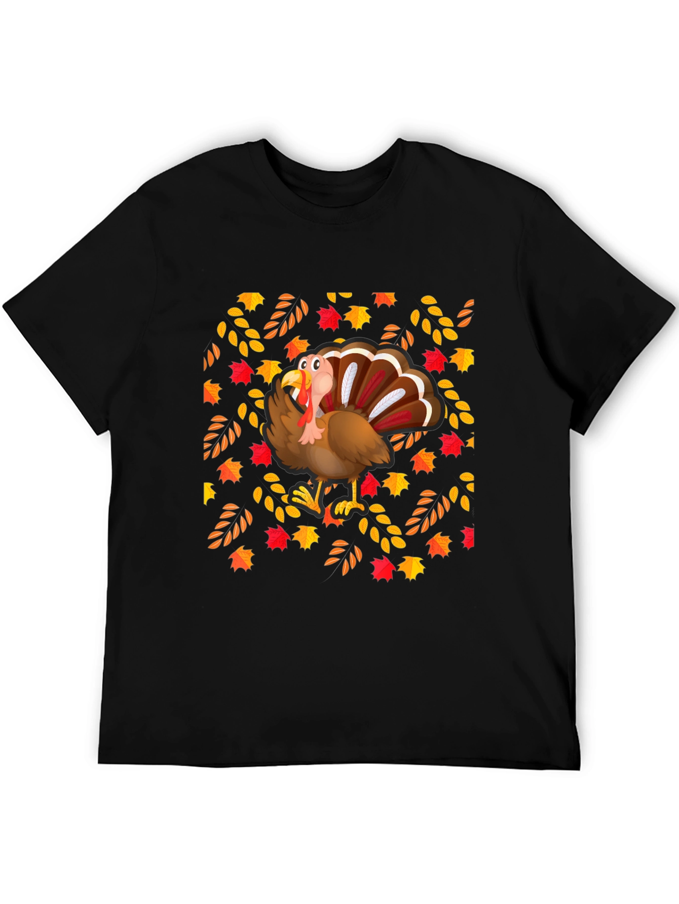 Festive Turkey Graphic Tee - Thanksgiving Style