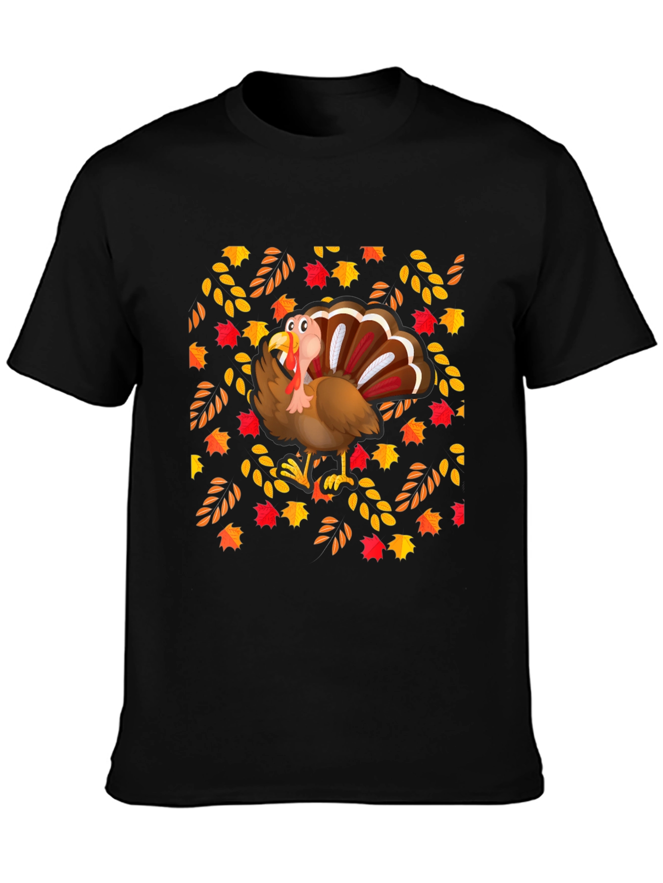 Festive Turkey Graphic Tee - Thanksgiving Style