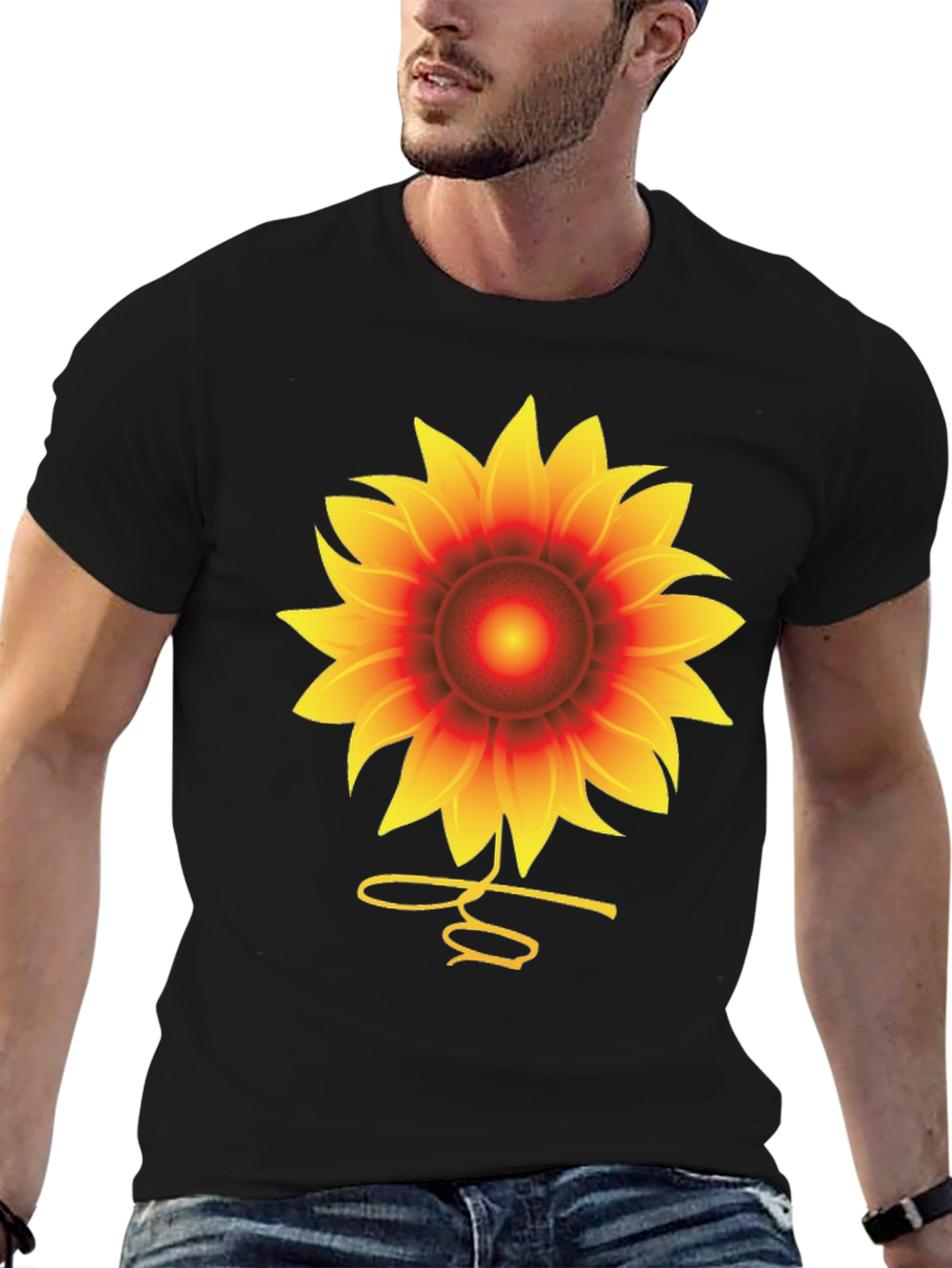 Sunflower Graphic Tee - Unisex Black T-Shirt