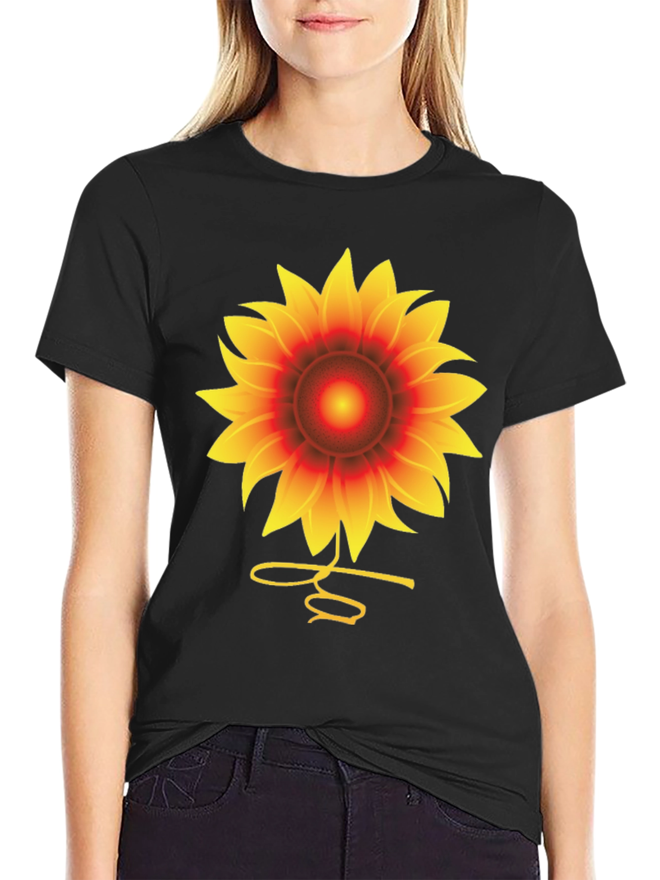 Sunflower Graphic Tee - Unisex Black T-Shirt