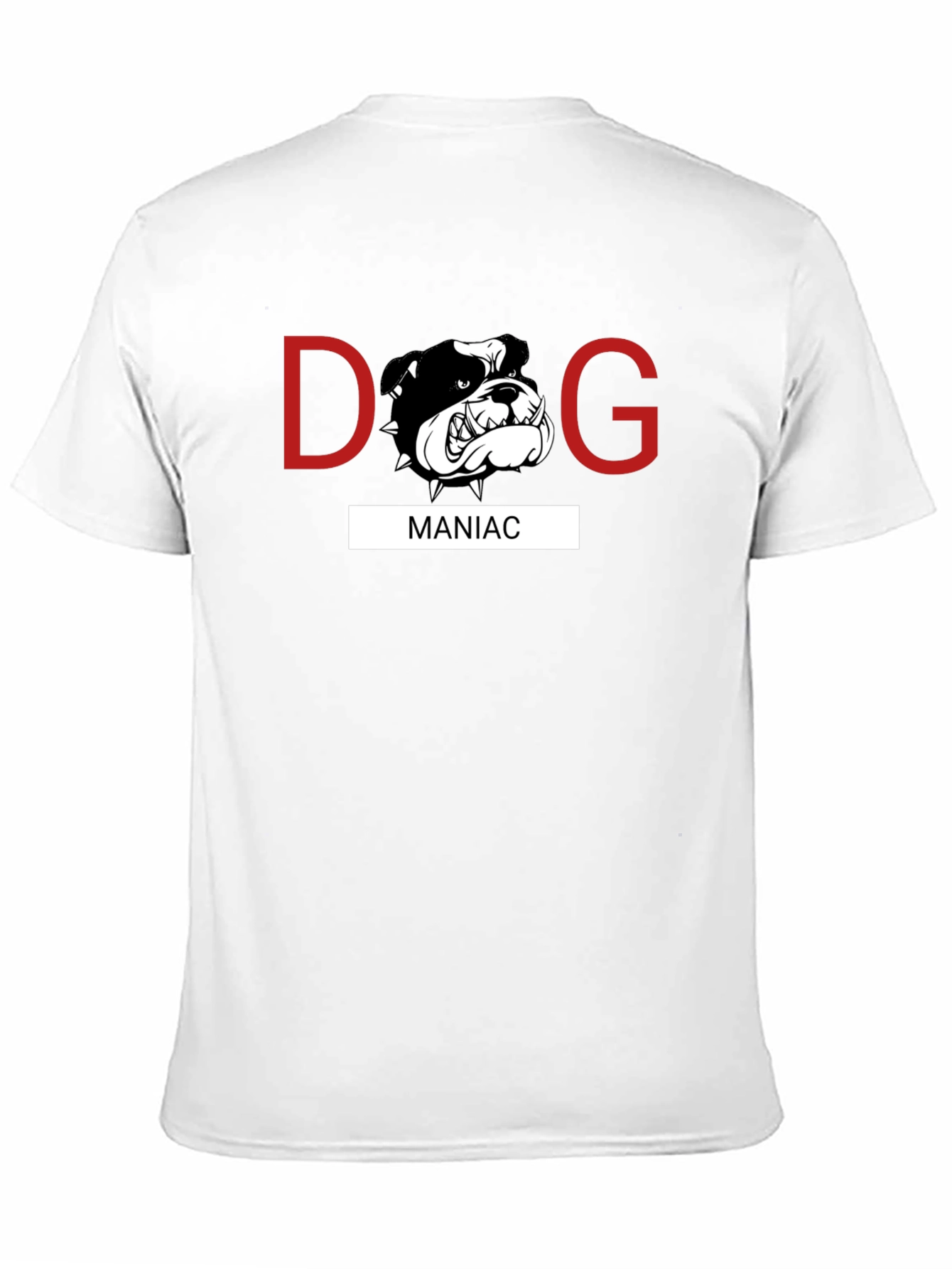 Dog Maniac Graphic Print Tee - Black