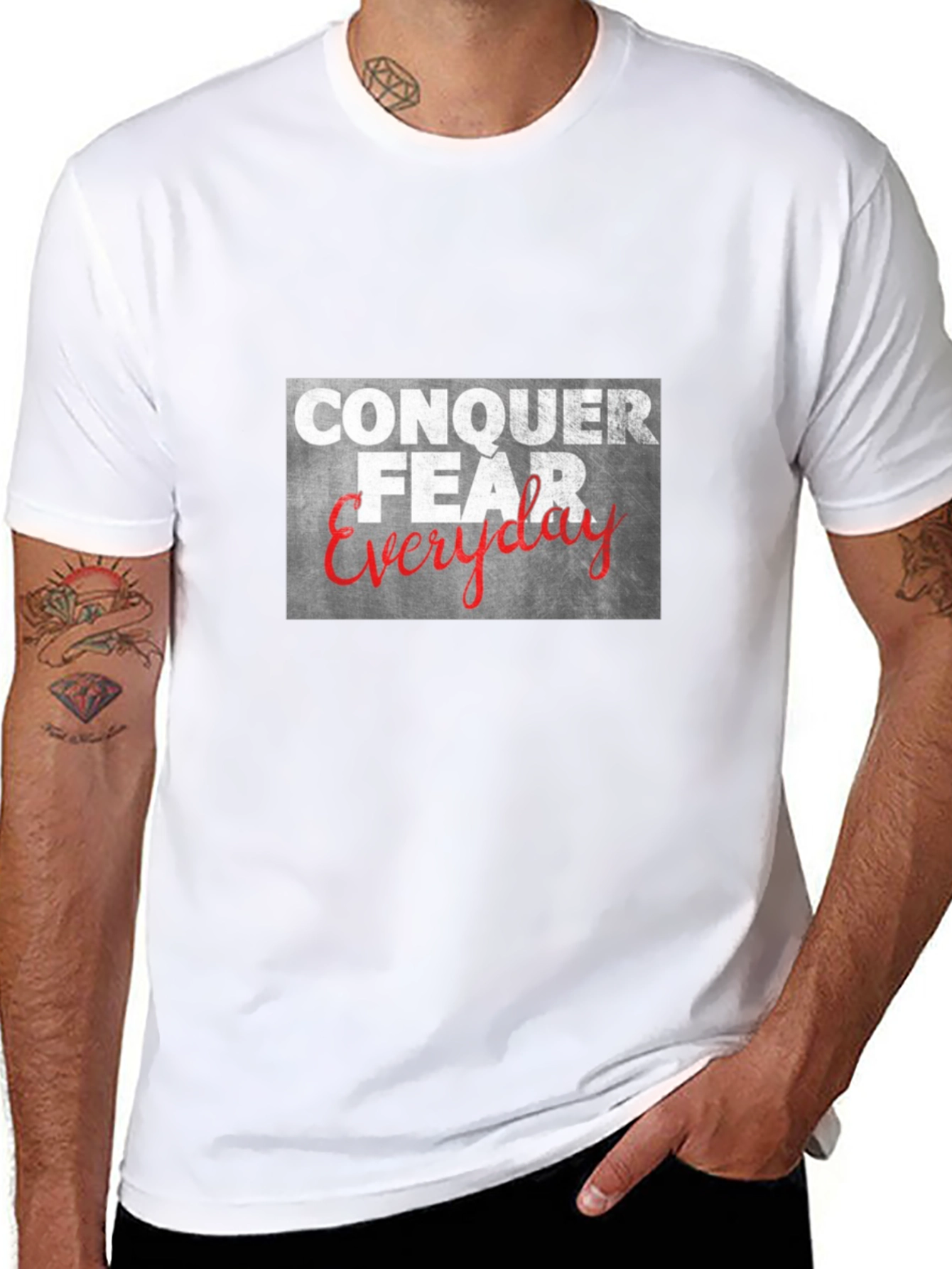Conquer Fear Everyday Graphic Tee - Black