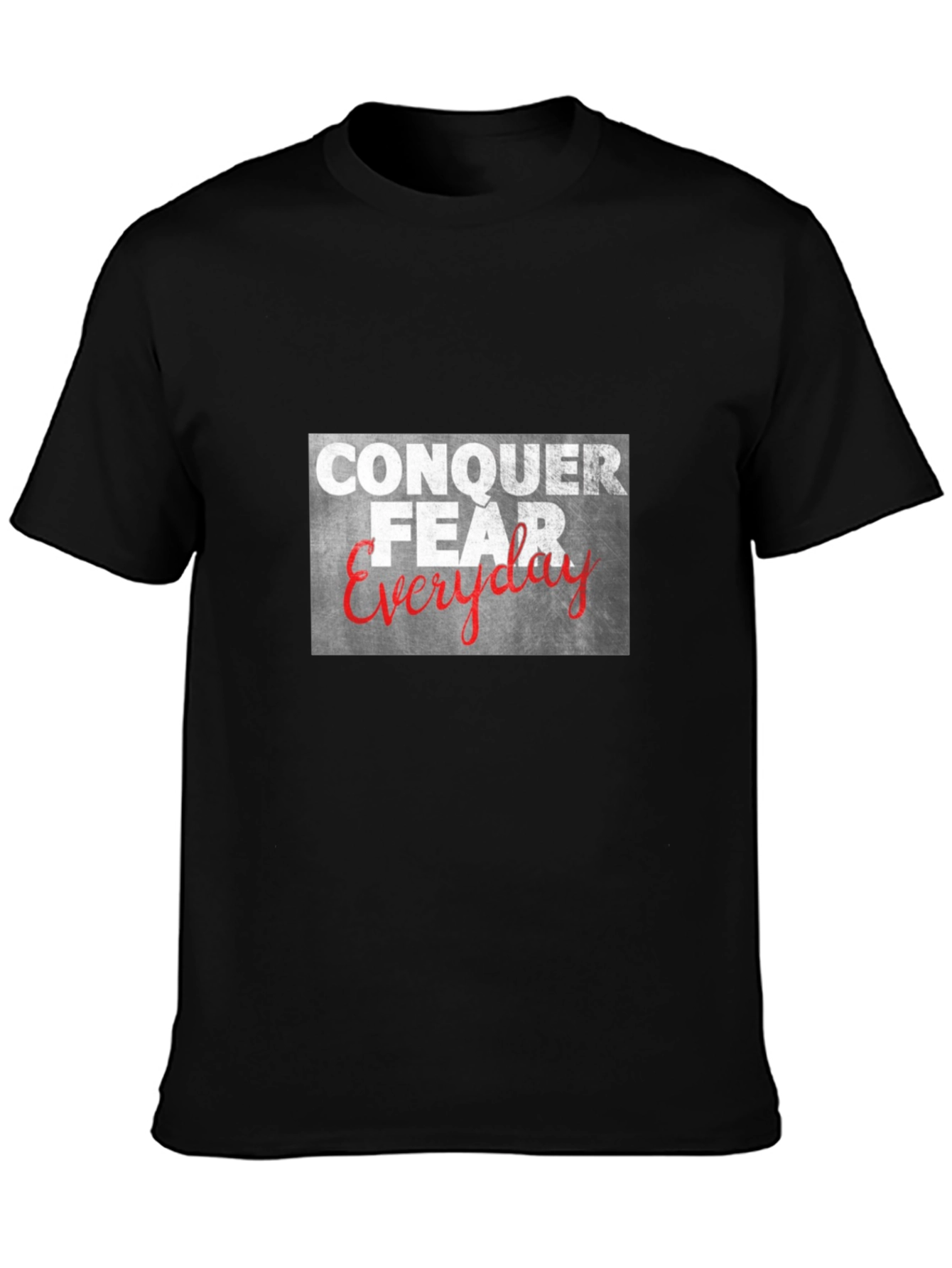 Conquer Fear Everyday Graphic Tee - Black