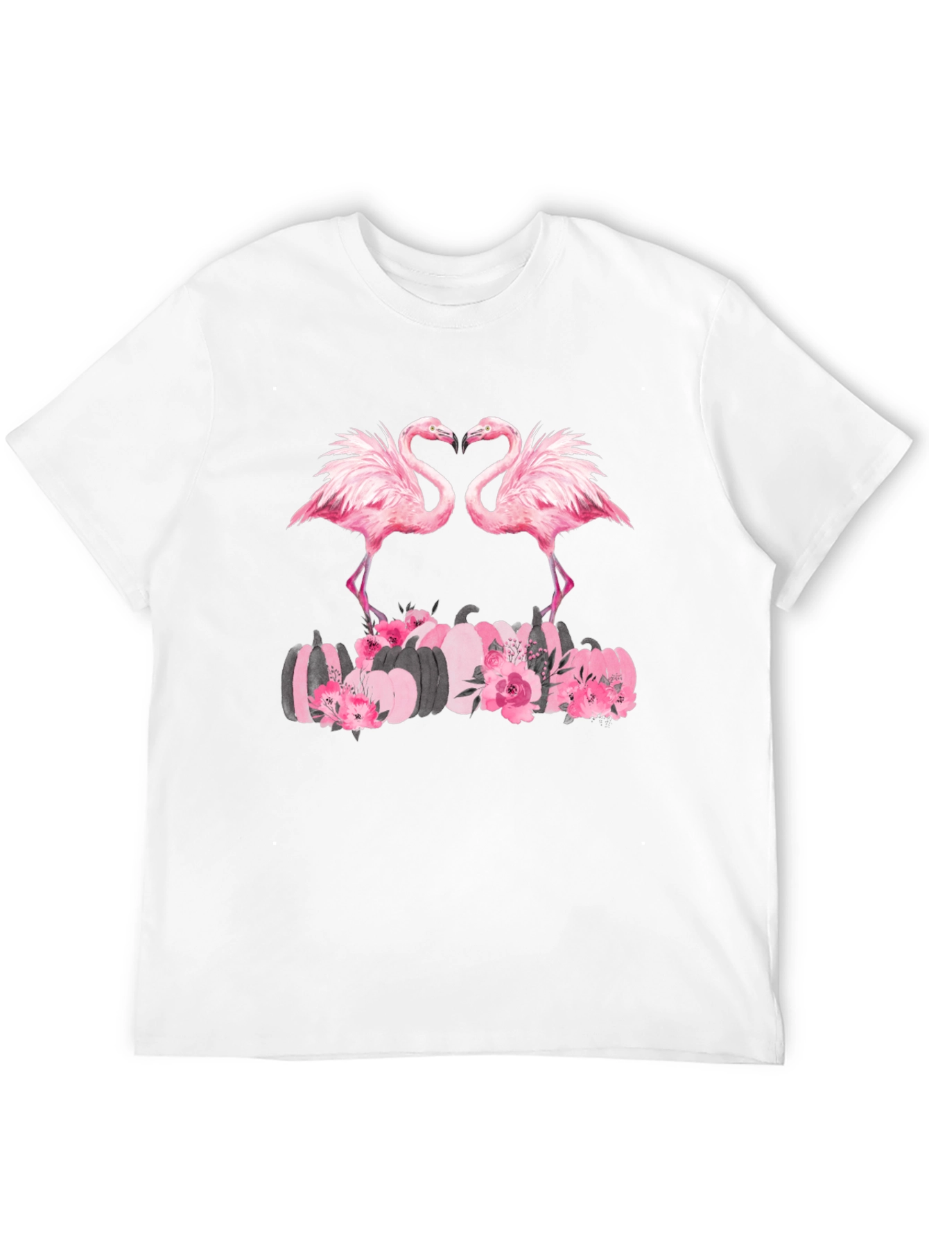 Flamingo & Pumpkin Graphic T-Shirt