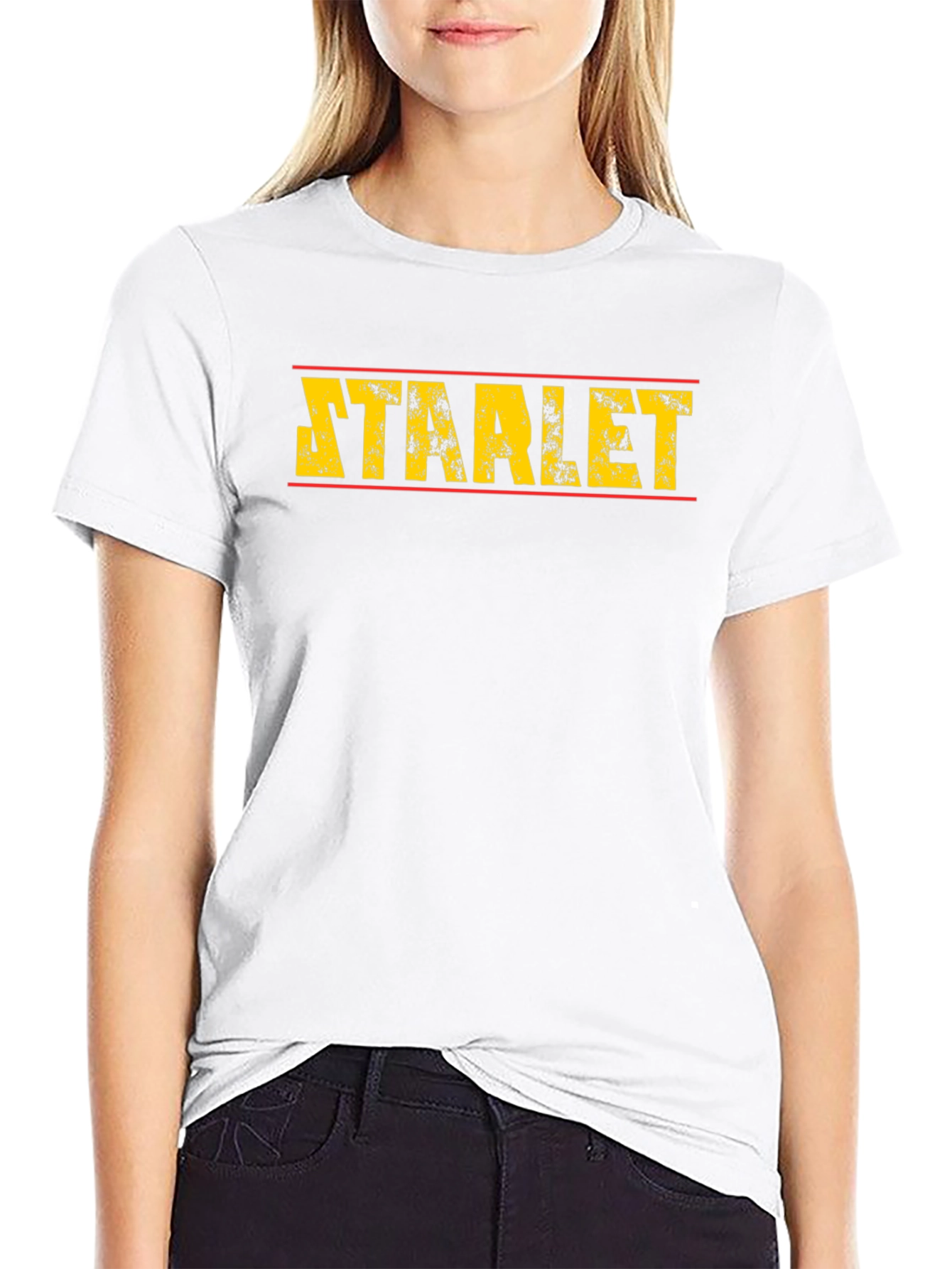 Starlet Graphic Tee - Retro Style Black T-Shirt