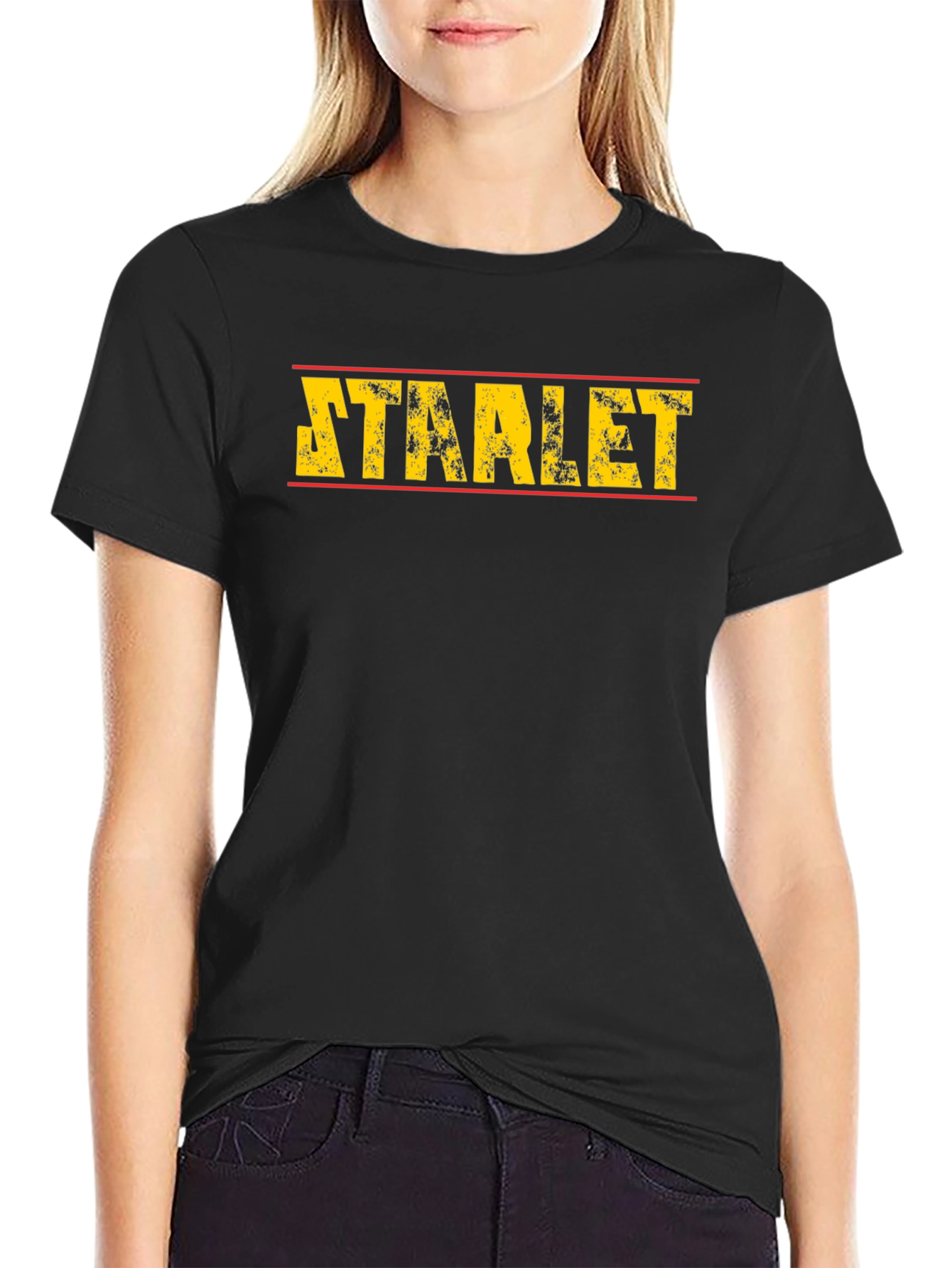 Starlet Graphic Tee - Retro Style Black T-Shirt