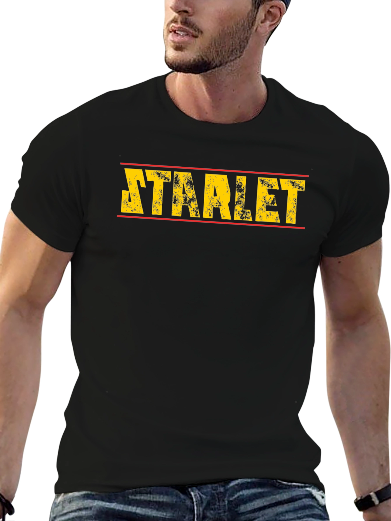 Starlet Graphic Tee - Retro Style Black T-Shirt