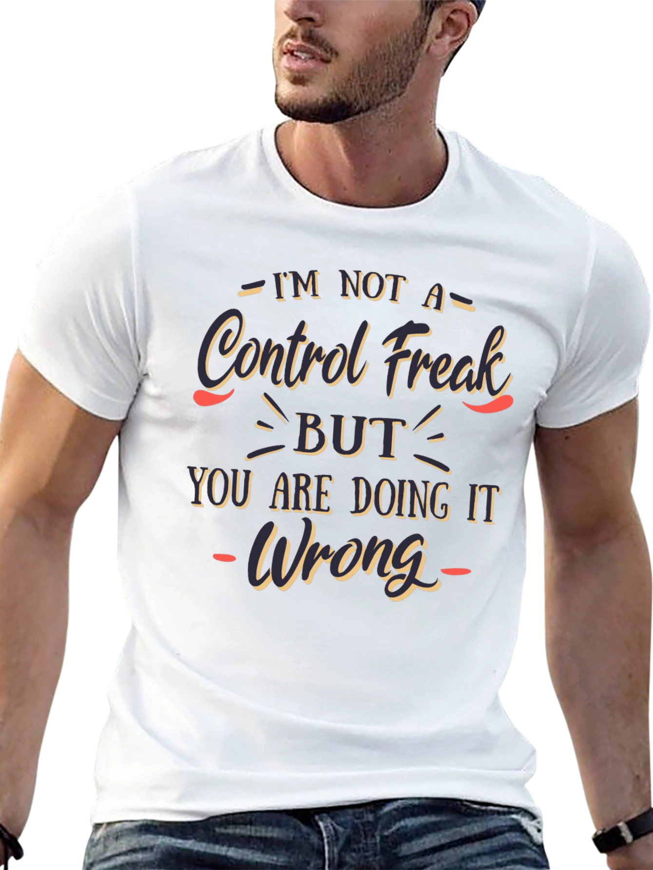 Funny Control Freak Mens T-Shirt