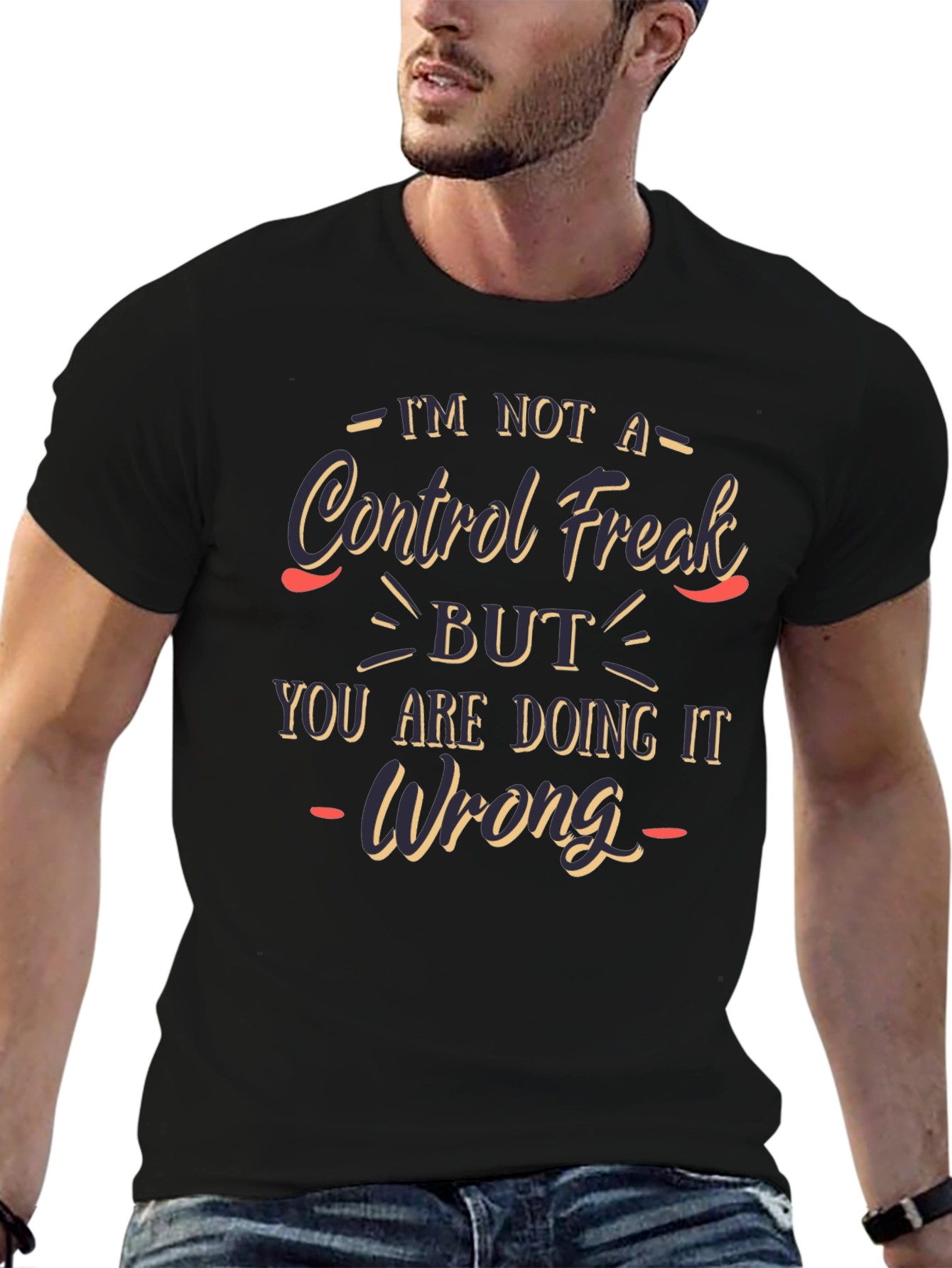 Funny Control Freak Mens T-Shirt