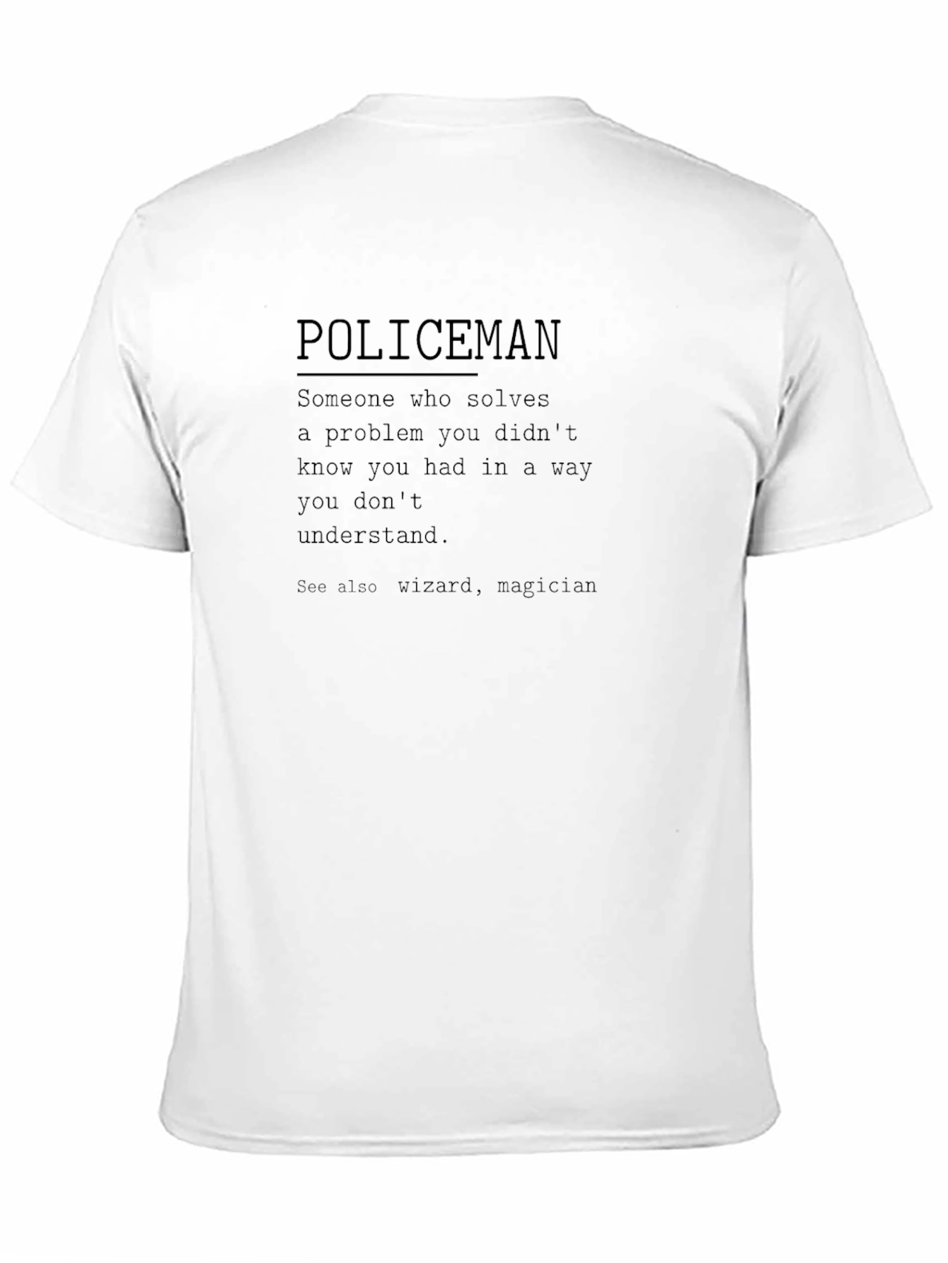 Policeman Definition Graphic T-Shirt