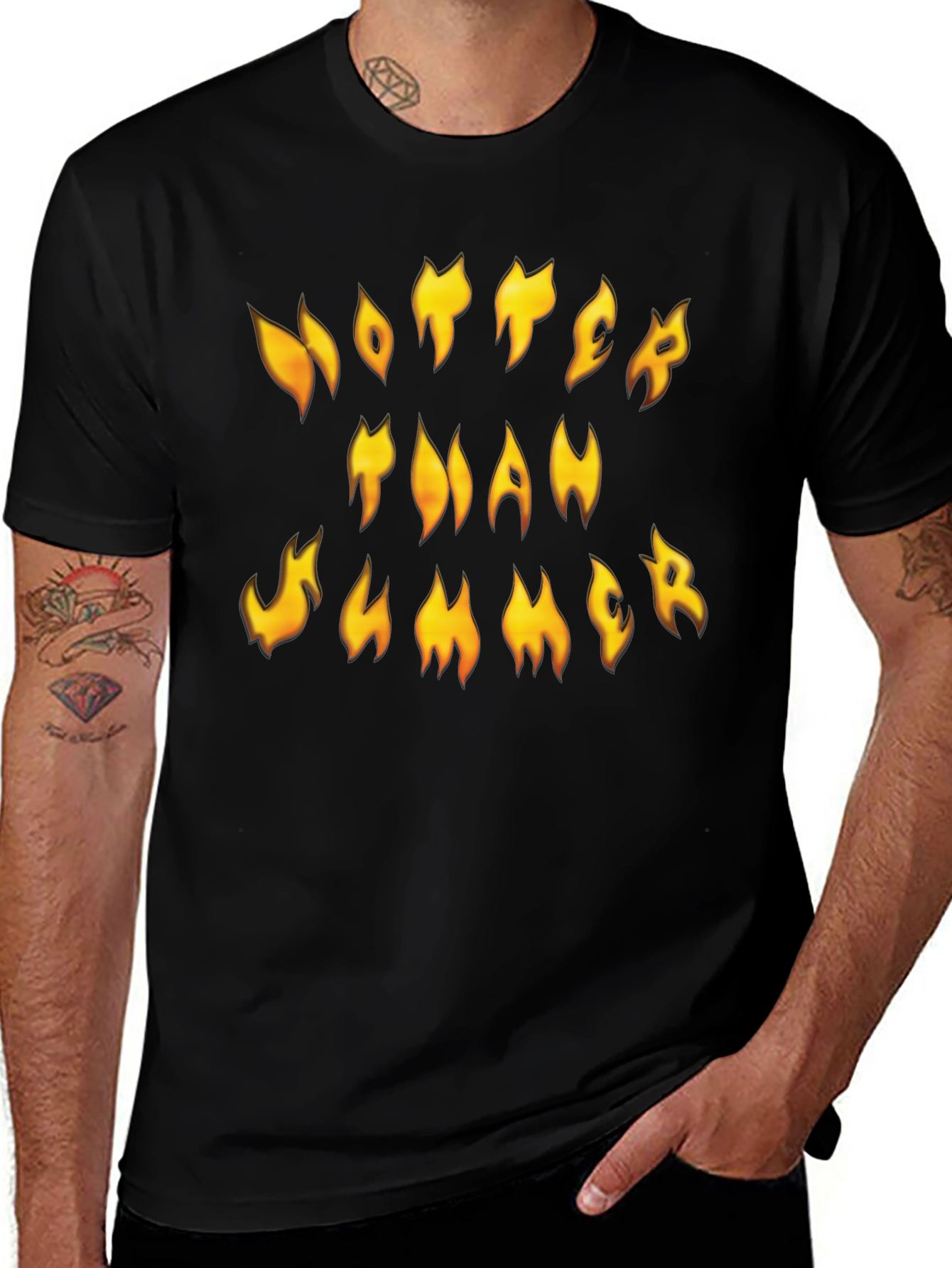 Hotter Than Summer Black Graphic Tee