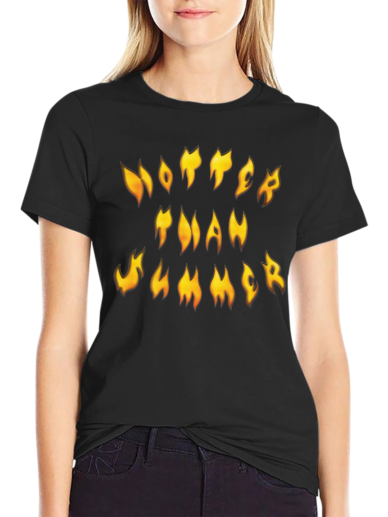 Hotter Than Summer Black Graphic Tee