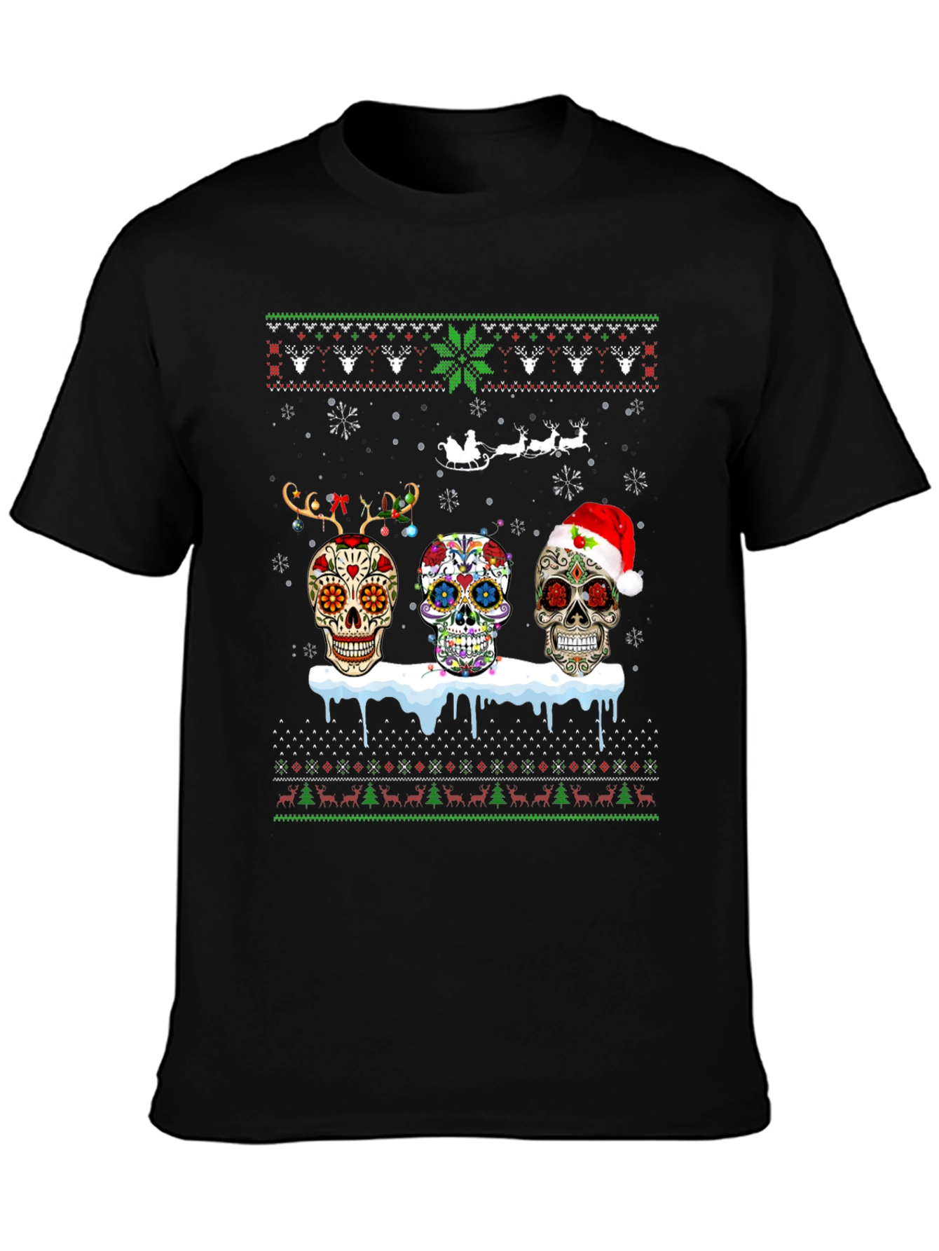 Sugar Skull Christmas T-Shirt