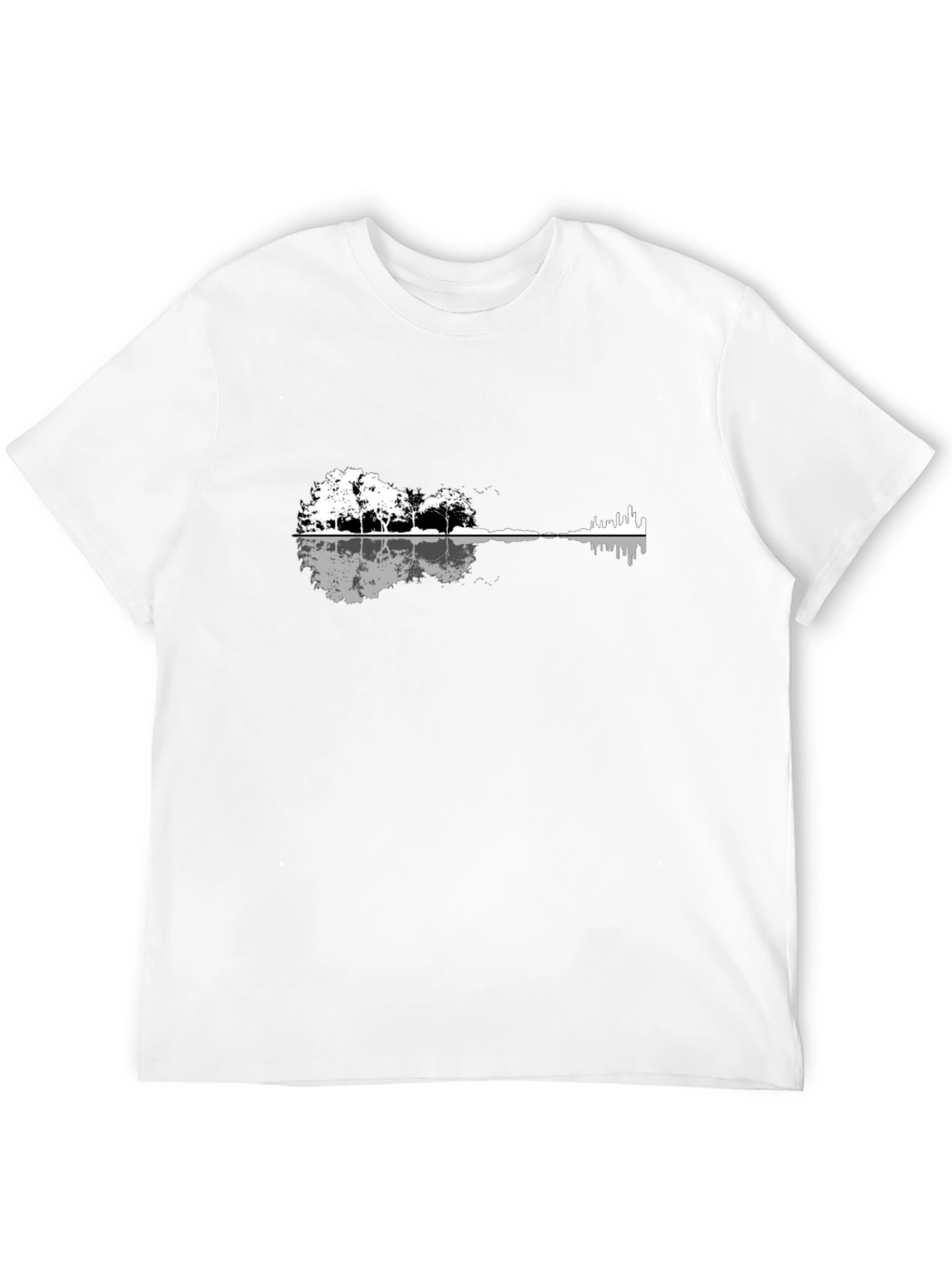 Guitar Landscape T-Shirt - Black Graphic Tee
