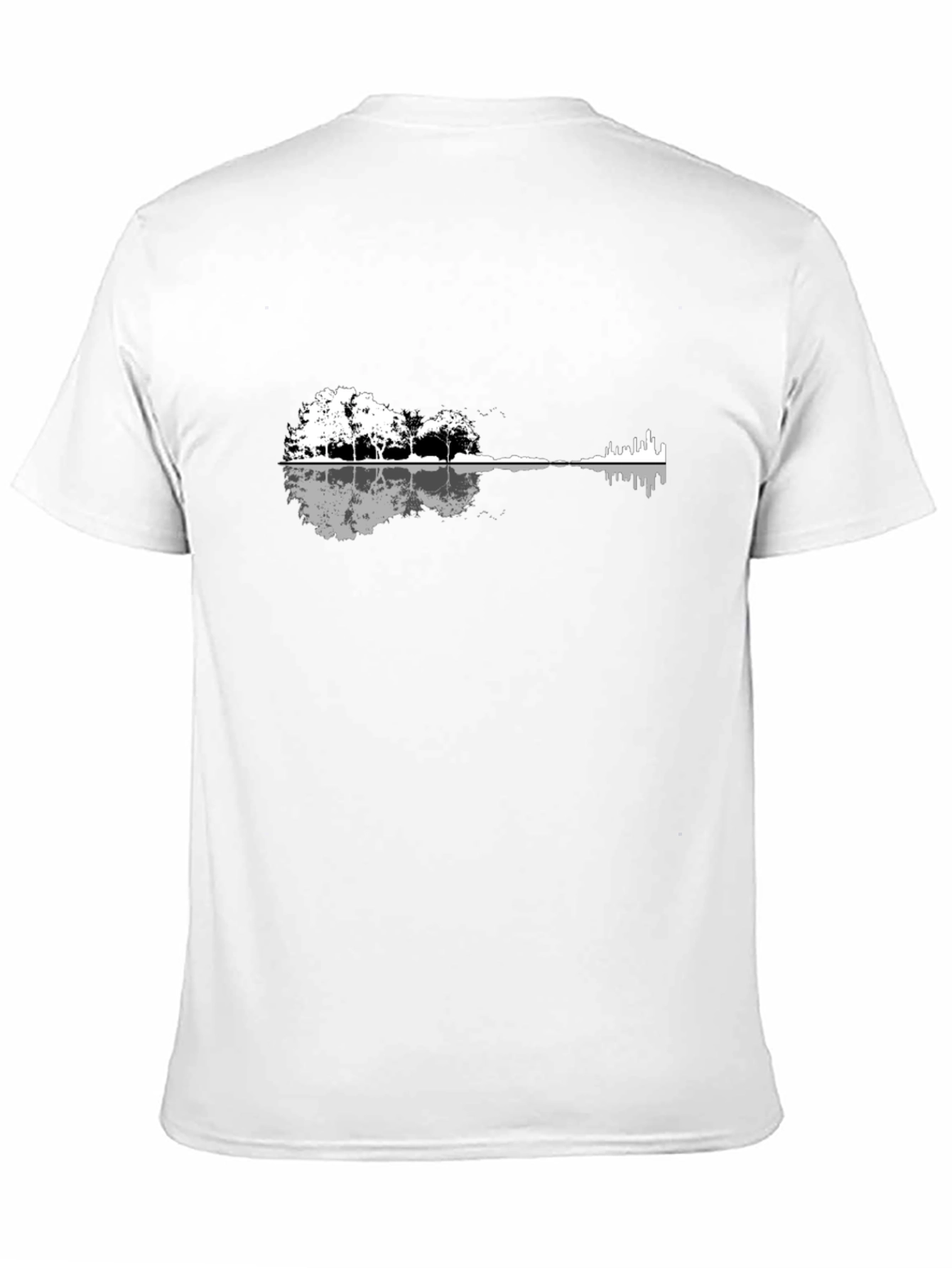Guitar Landscape T-Shirt - Black Graphic Tee