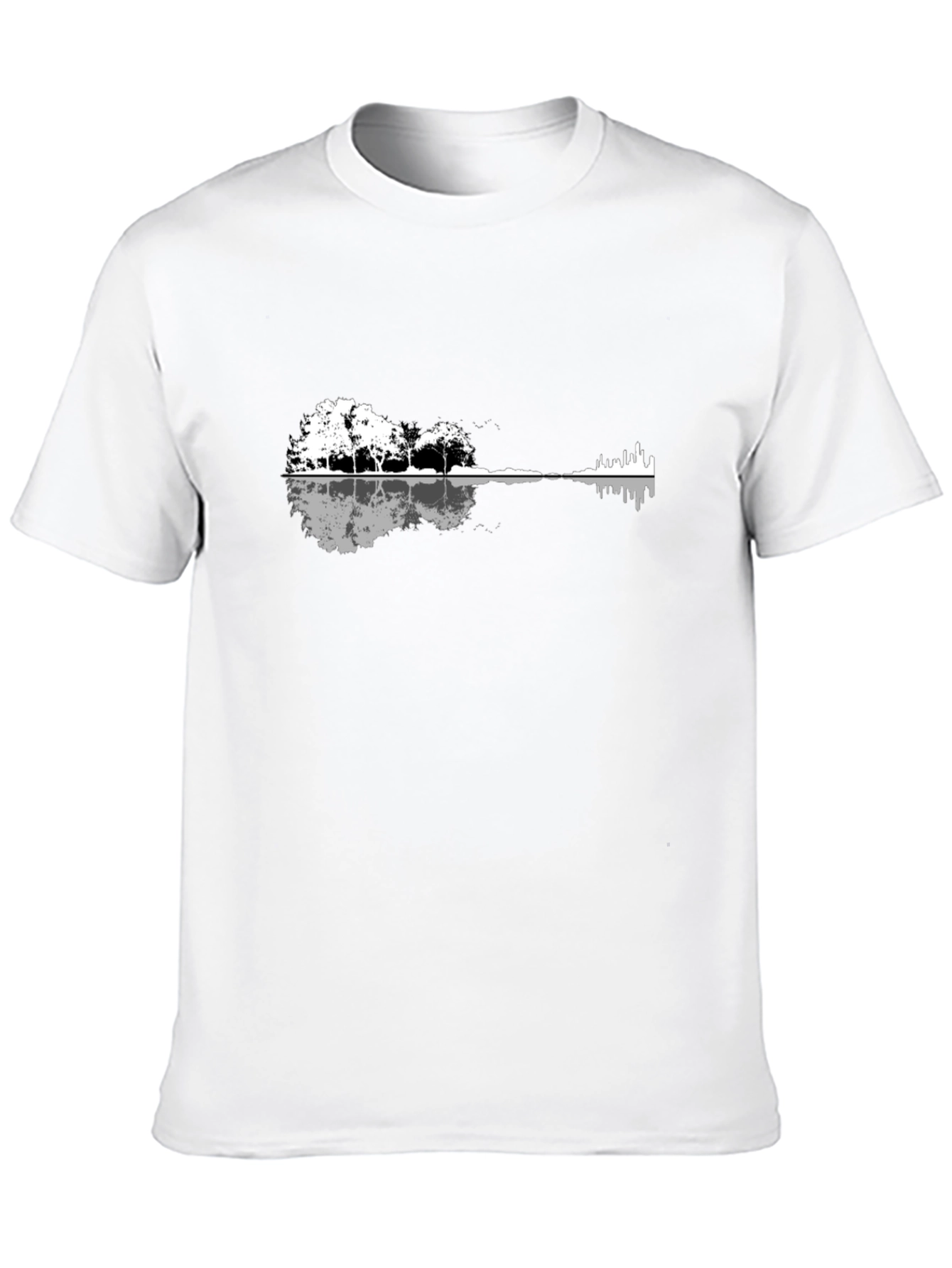 Guitar Landscape T-Shirt - Black Graphic Tee