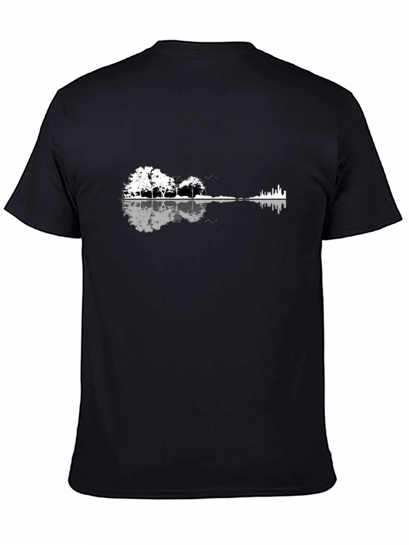 Guitar Landscape T-Shirt - Black Graphic Tee