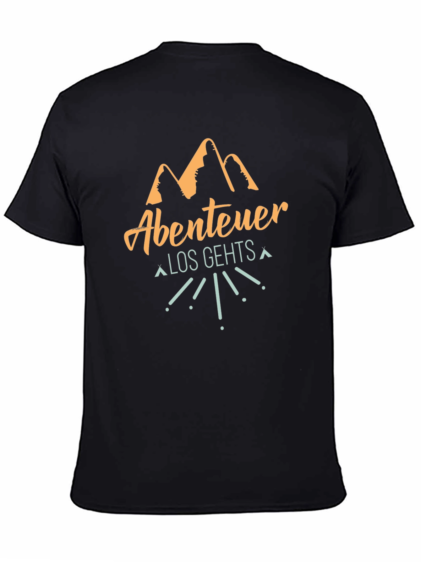 Adventure Awaits! Black Graphic Tee