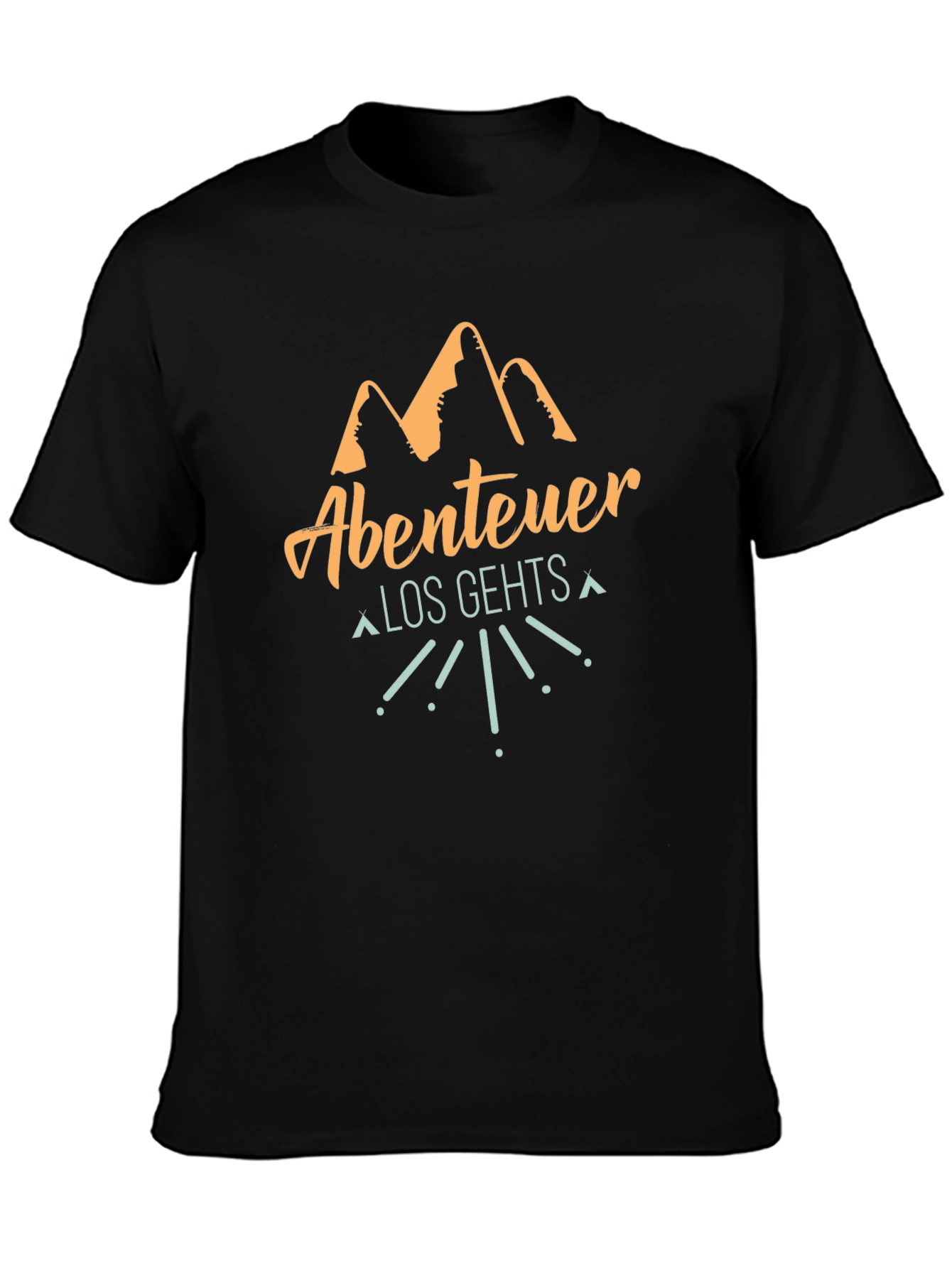 Adventure Awaits! Black Graphic Tee