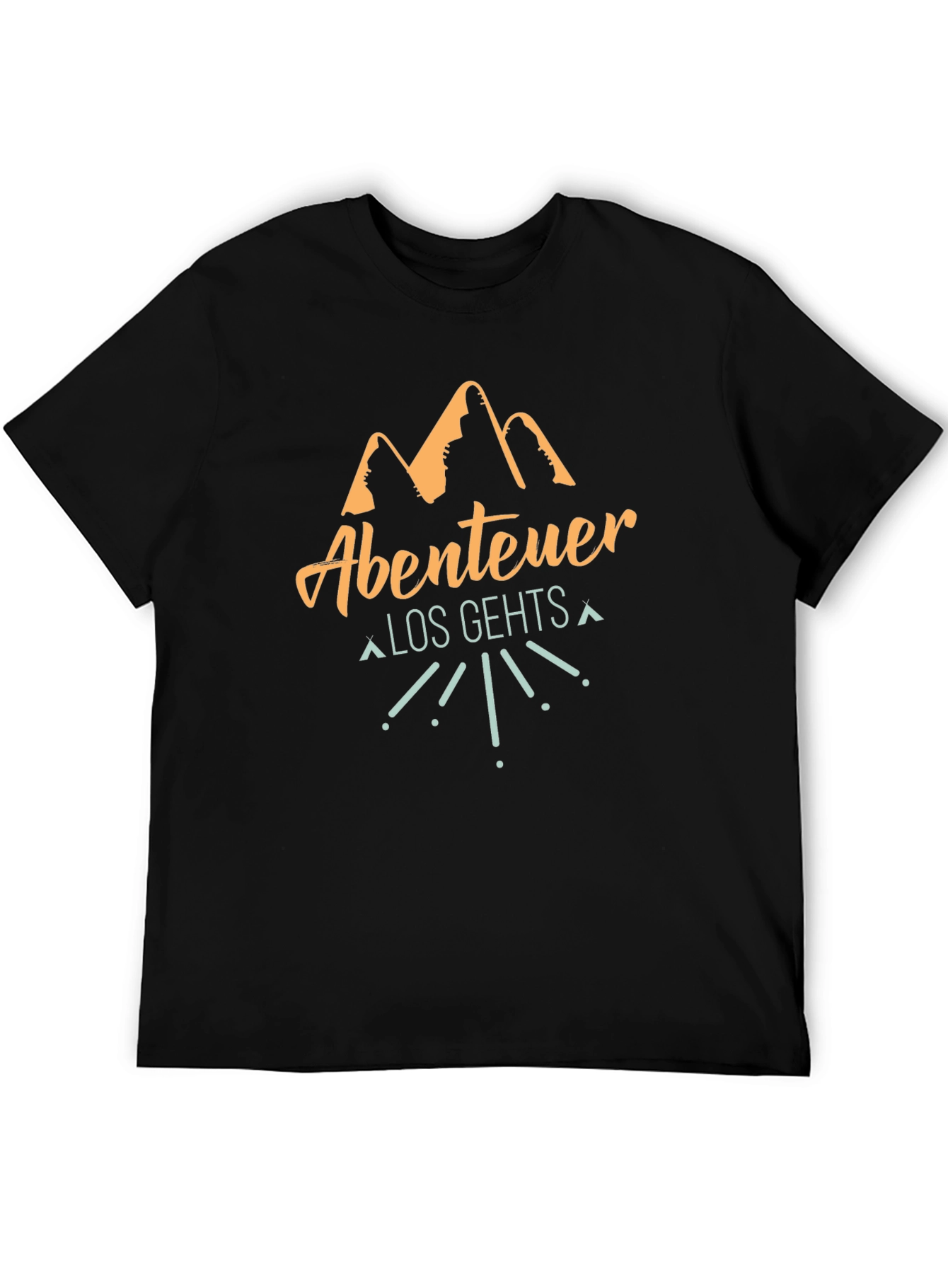 Adventure Awaits! Black Graphic Tee