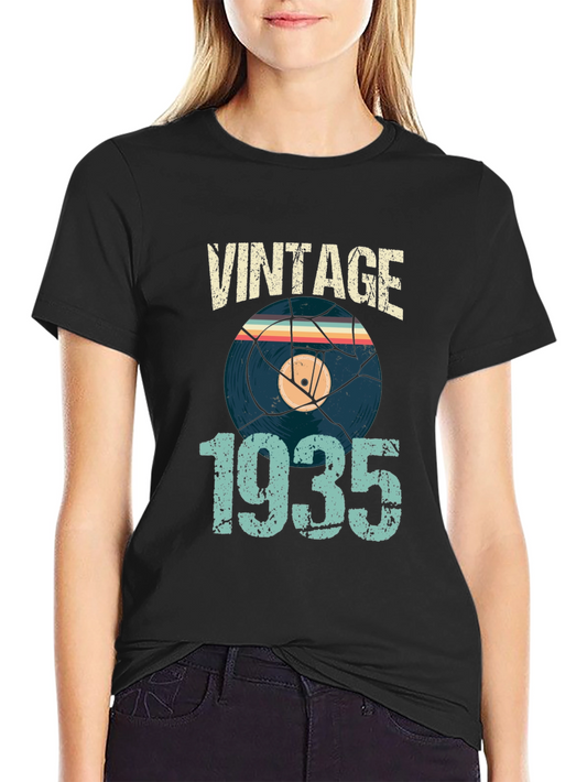 Vintage 1935 Record Graphic T-Shirt