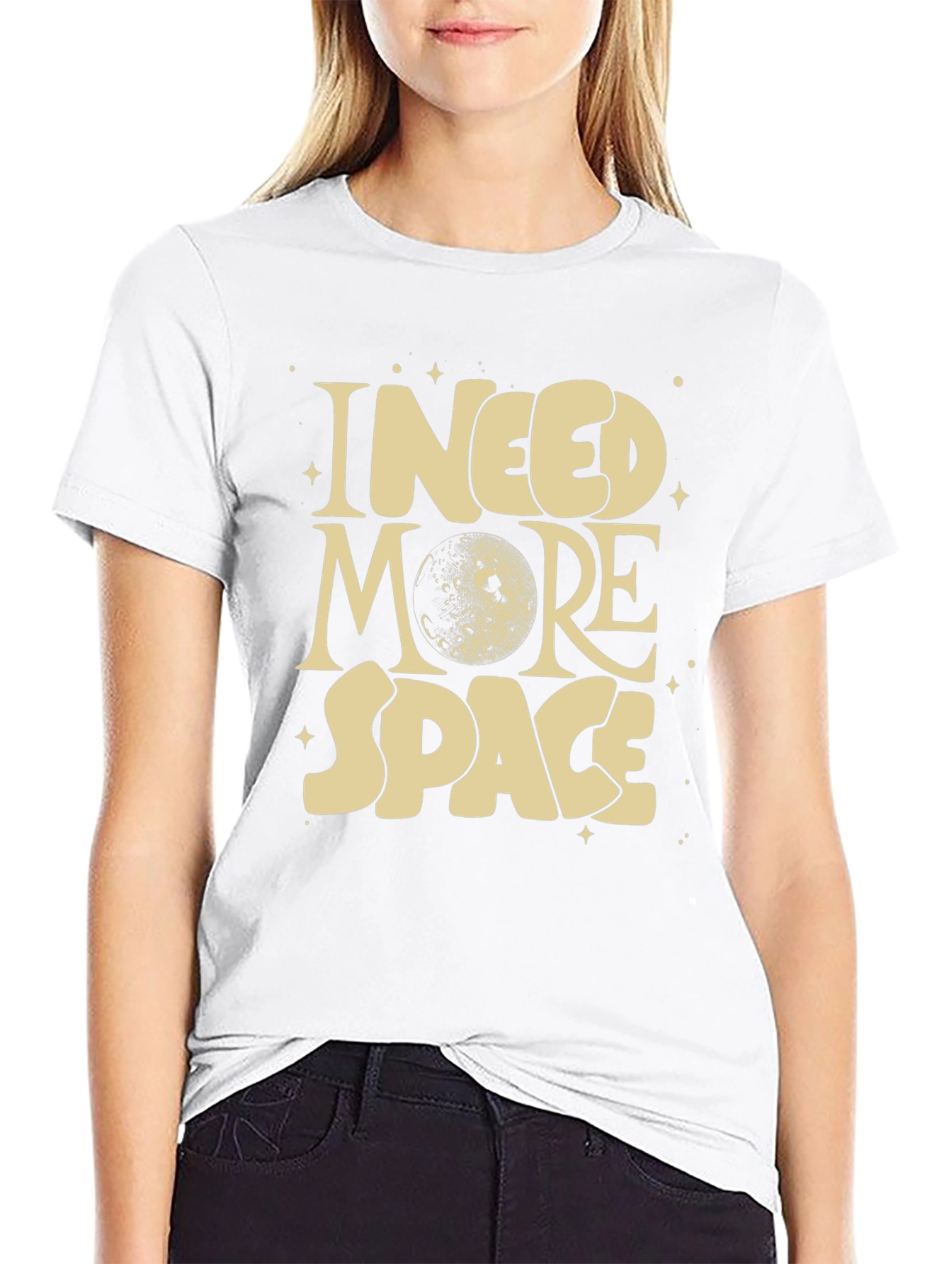 I Need More Space Graphic T-Shirt - Black