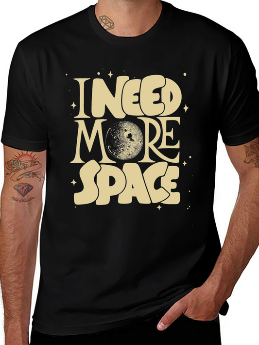 I Need More Space Graphic T-Shirt - Black