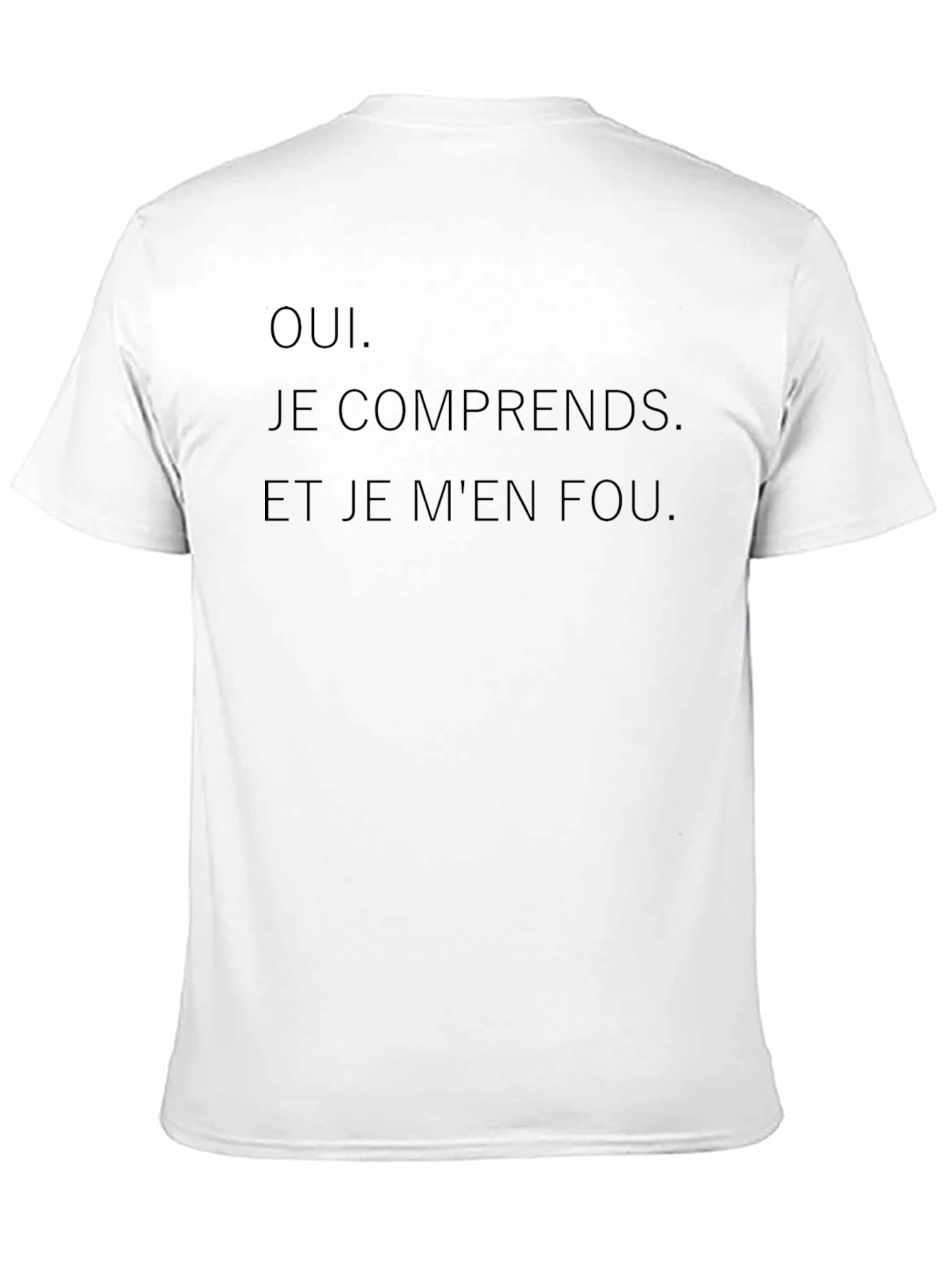 Oui Je Comprends Mens Black T-Shirt