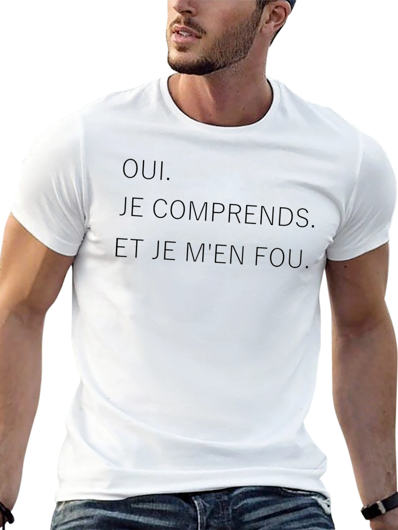 Oui Je Comprends Mens Black T-Shirt
