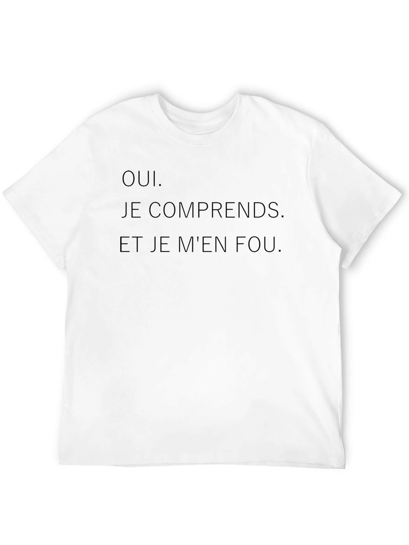 Oui Je Comprends Mens Black T-Shirt
