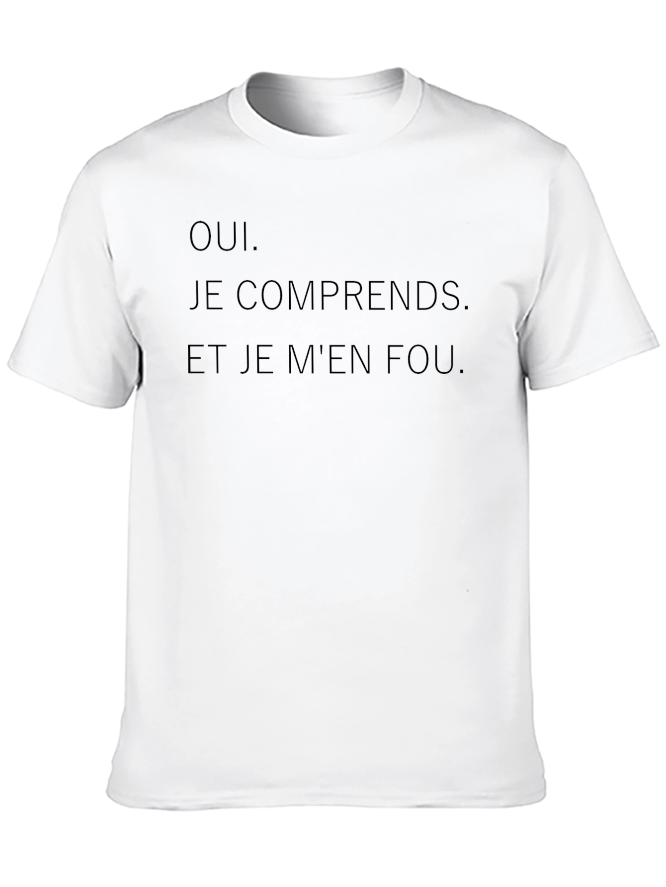 Oui Je Comprends Mens Black T-Shirt