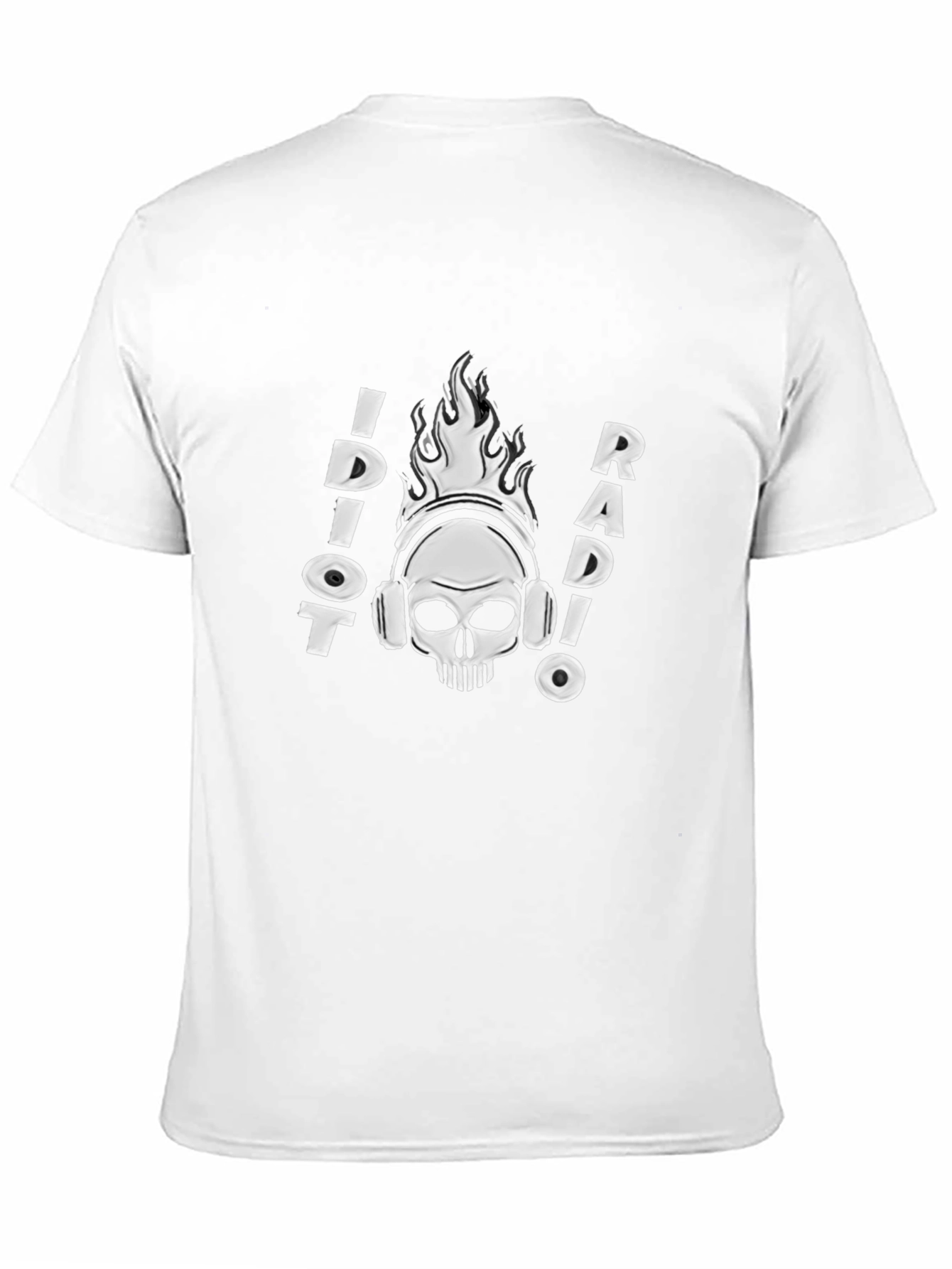Idiot Radio Graphic Tee - Black Cotton T-Shirt