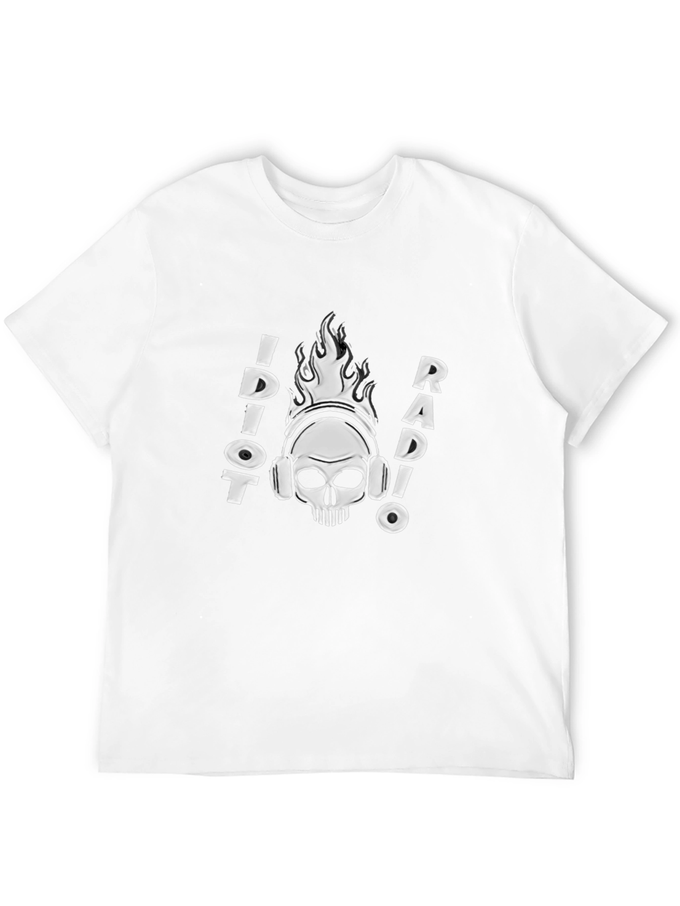 Idiot Radio Graphic Tee - Black Cotton T-Shirt