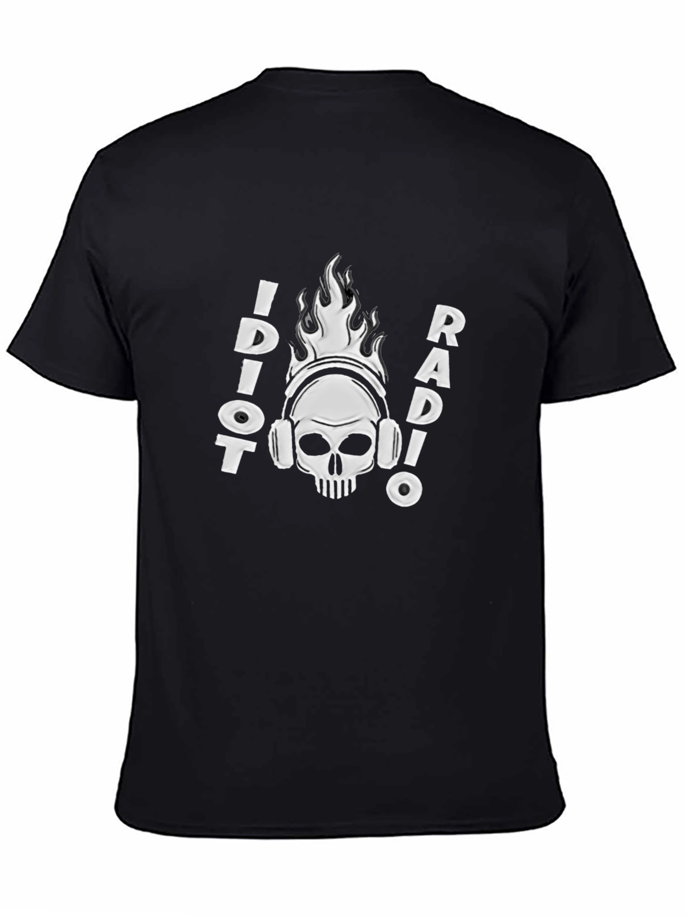 Idiot Radio Graphic Tee - Black Cotton T-Shirt