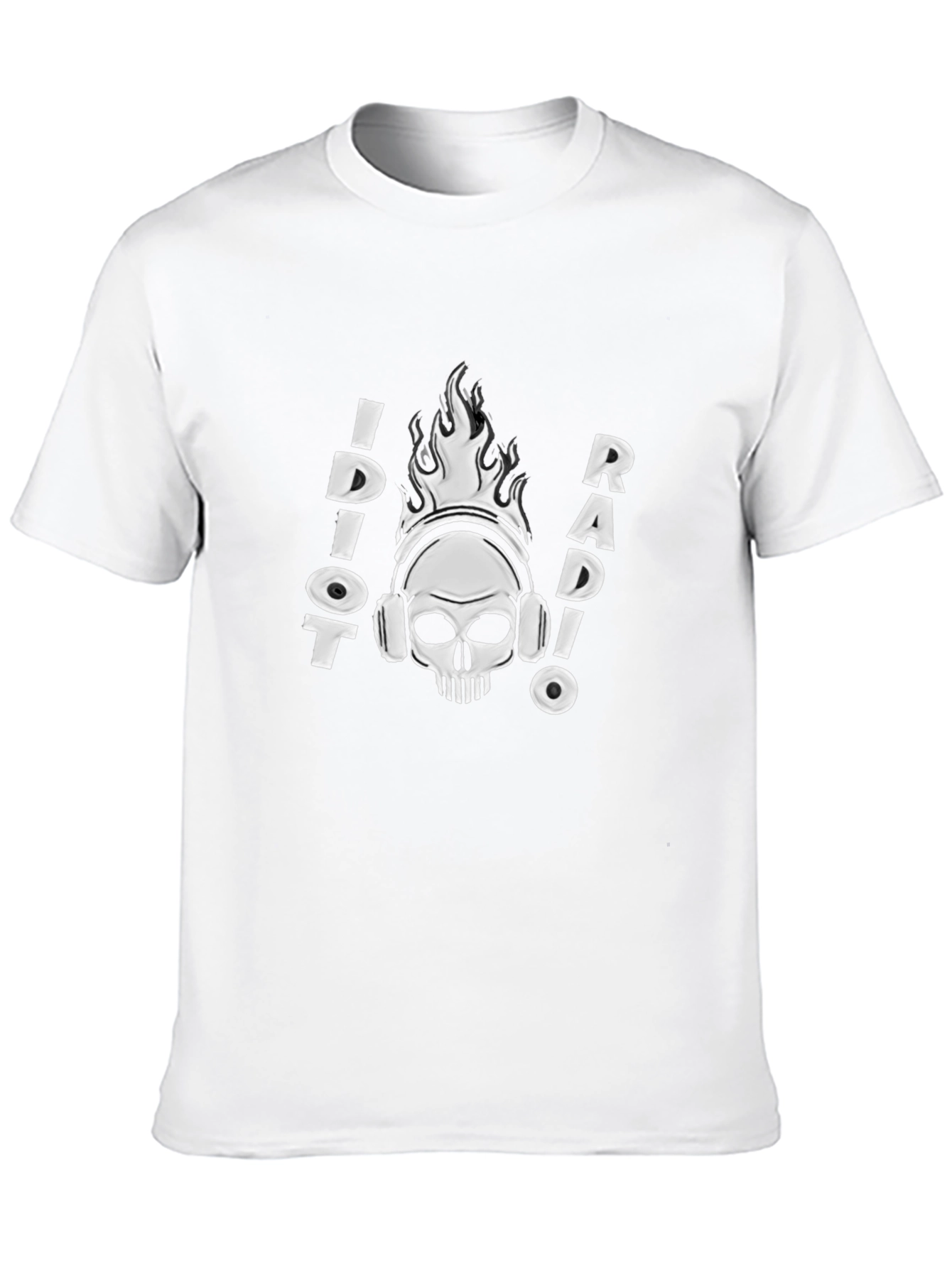 Idiot Radio Graphic Tee - Black Cotton T-Shirt