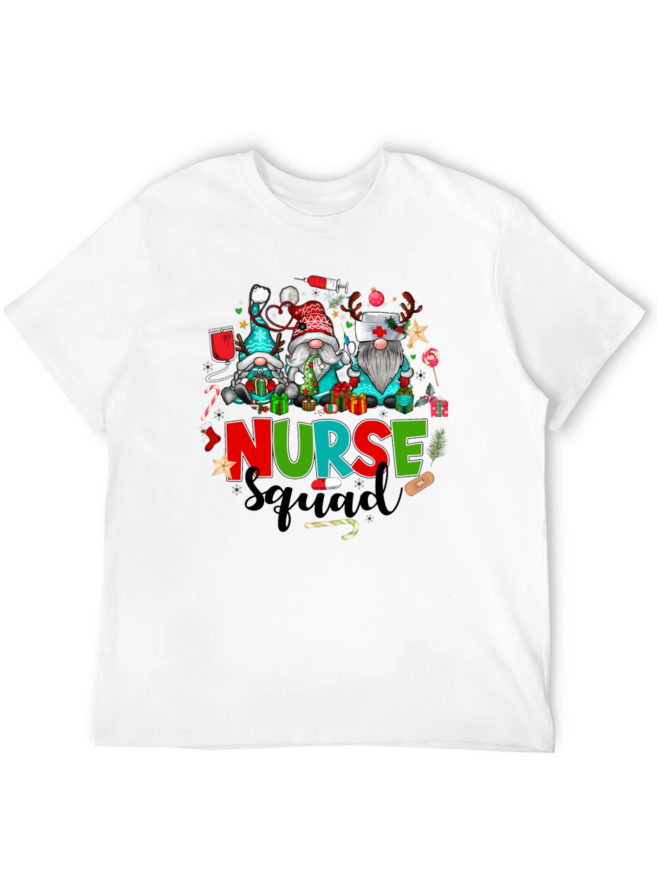 Festive Nurse Squad Christmas T-Shirt